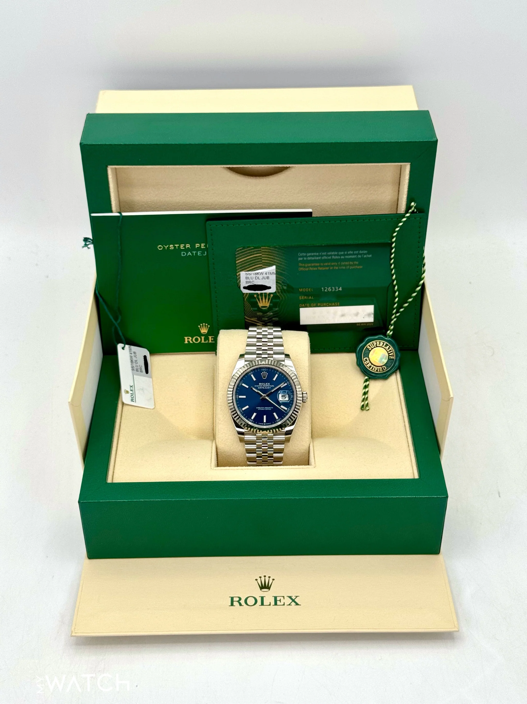 2024 Rolex Datejust 41mm 126334 Stainless Steel Jubilee Blue Dial - Image 9