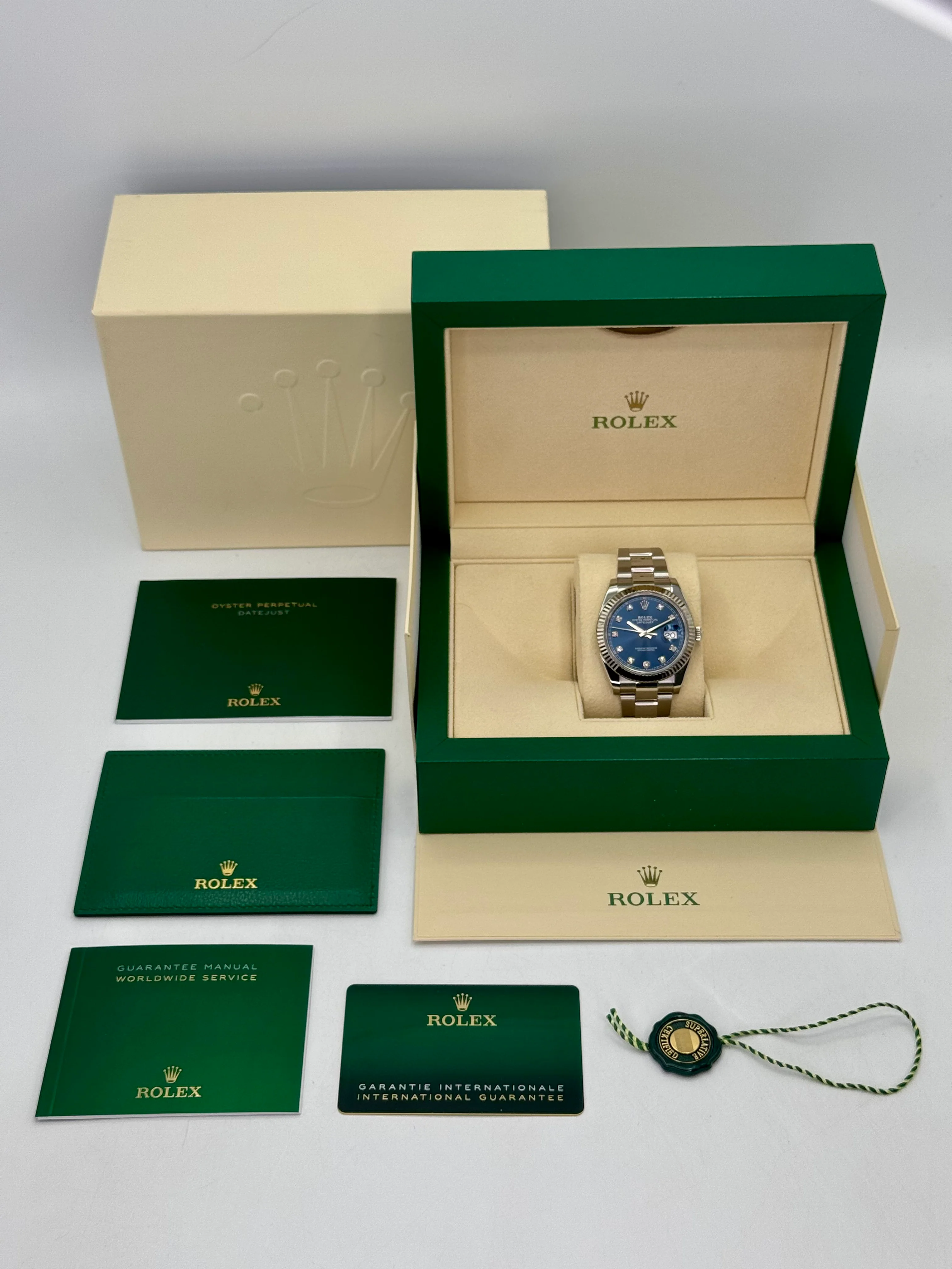 2024 Rolex Datejust 41mm 126334 Stainless Steel Oyster Blue Diamond Dial - Image 10