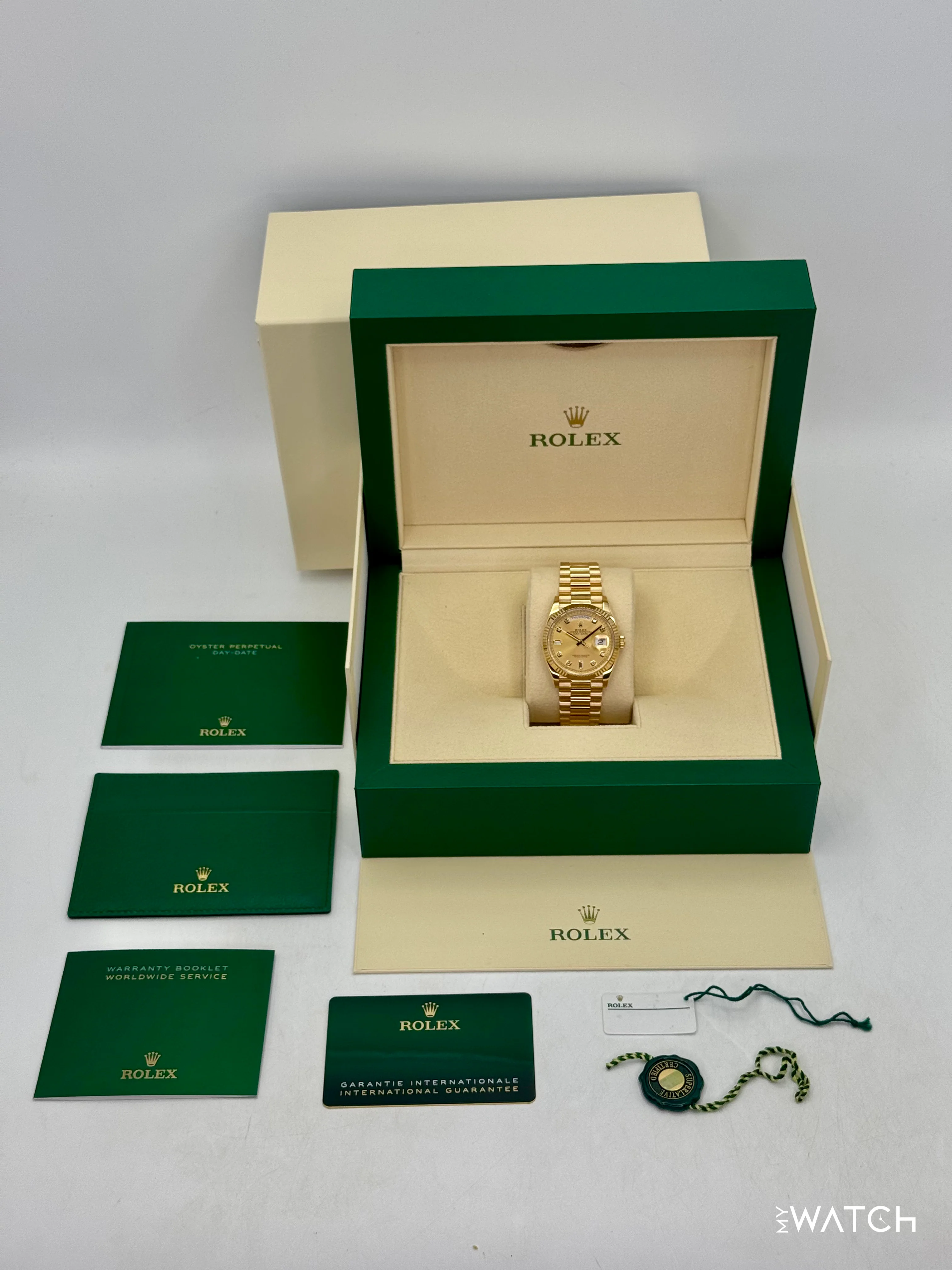 2024 Rolex Day-Date 36mm 128238 Presidential Champagne Diamond Dial - Image 10