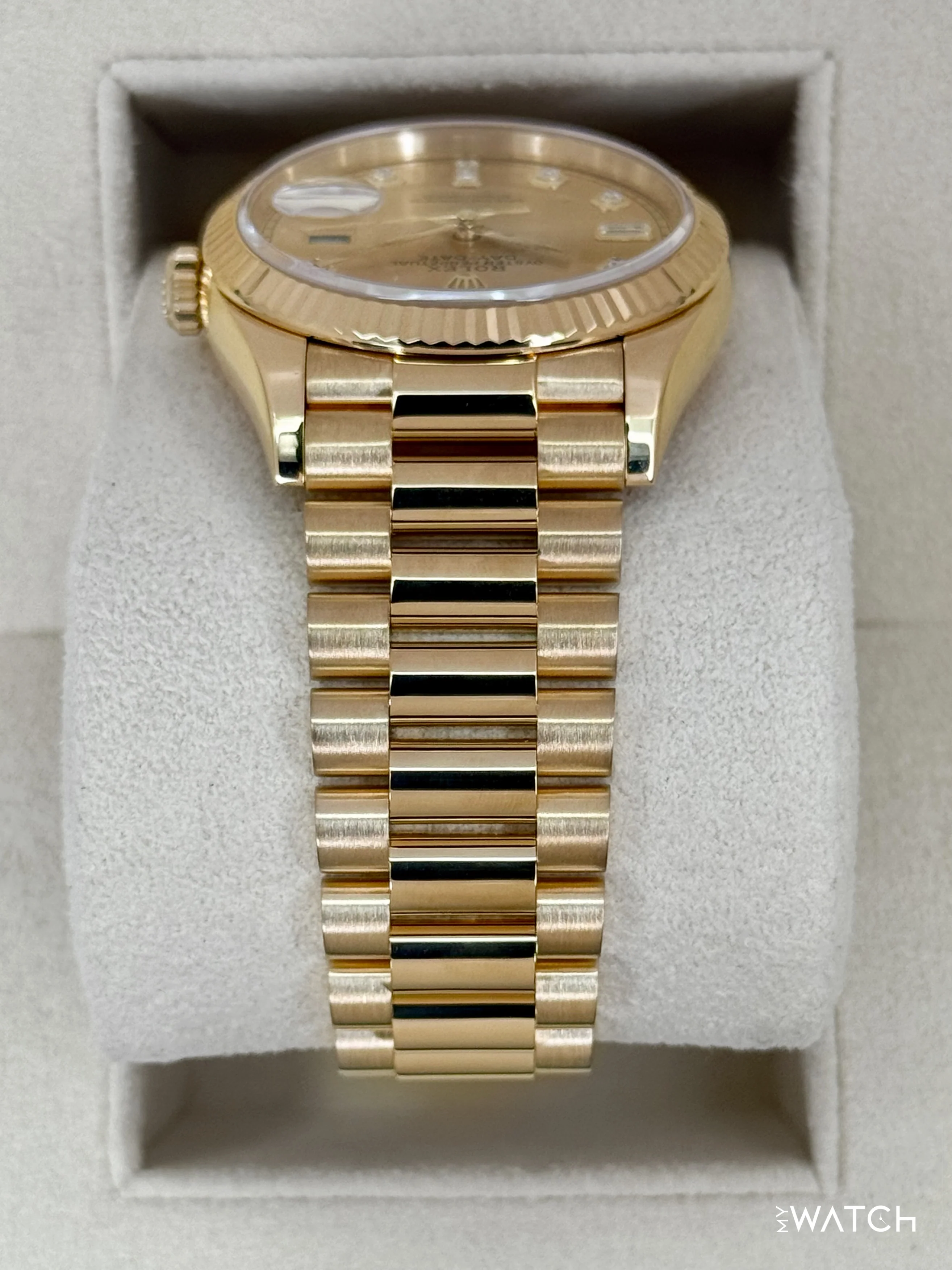 2024 Rolex Day-Date 36mm 128238 Presidential Champagne Diamond Dial - Image 4