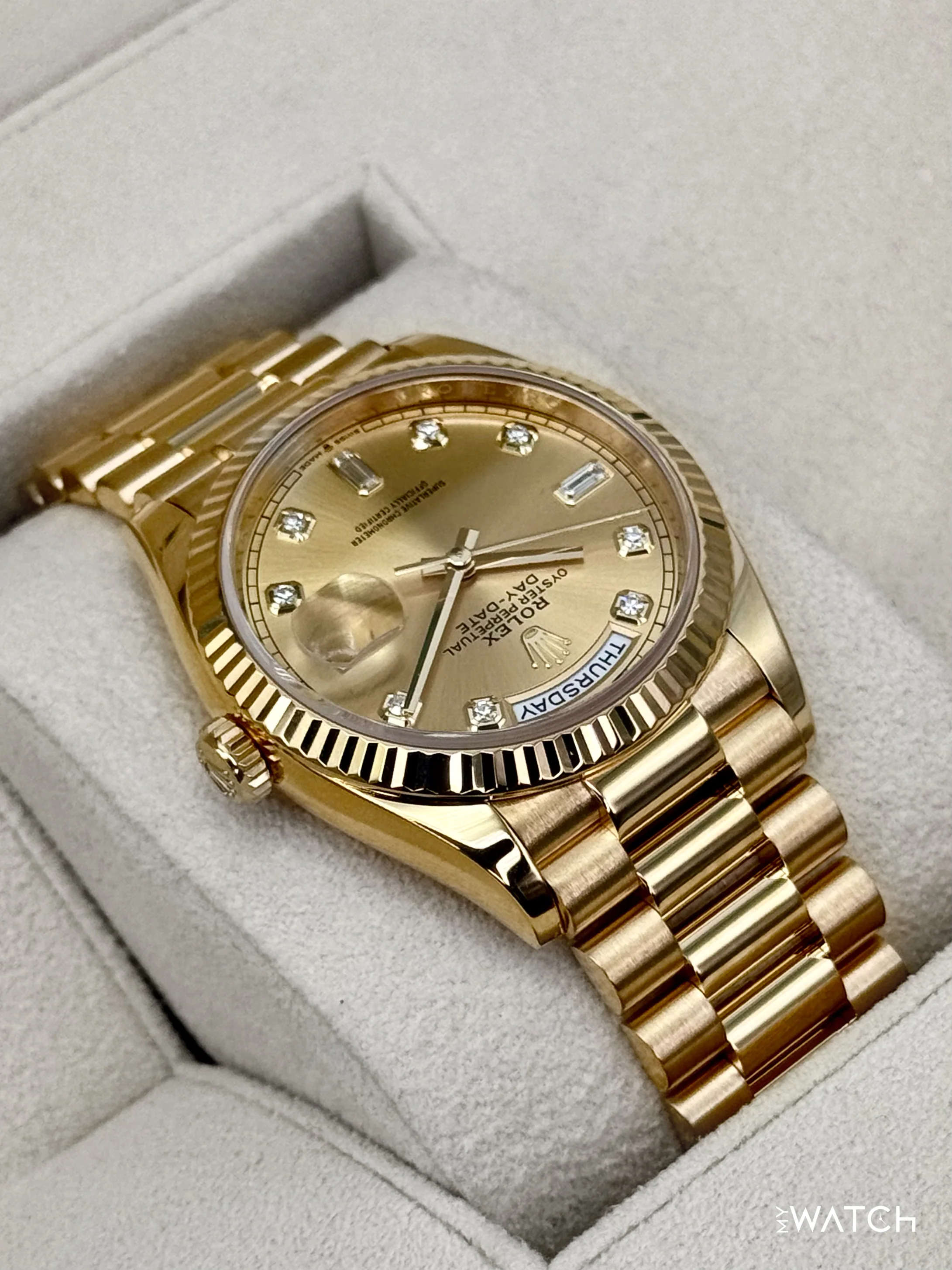 2024 Rolex Day-Date 36mm 128238 Presidential Champagne Diamond Dial - Image 8