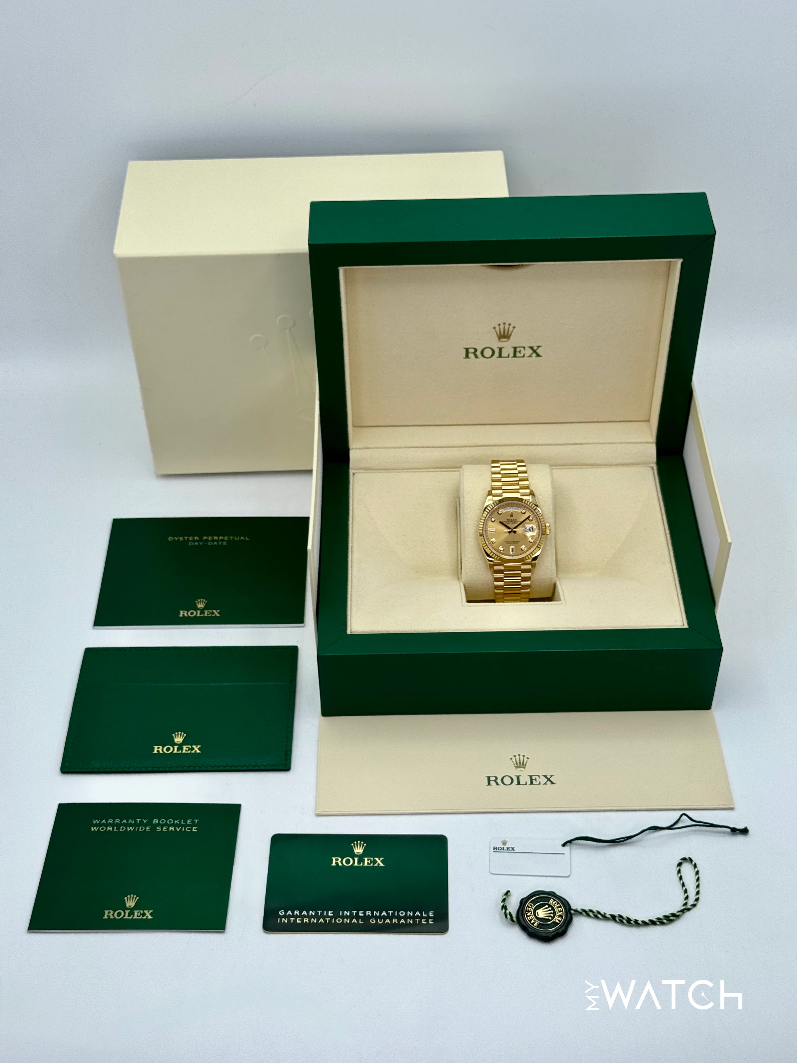2024 Rolex Day-Date 36mm 128238 Presidential Champagne Diamond Dial - Image 10