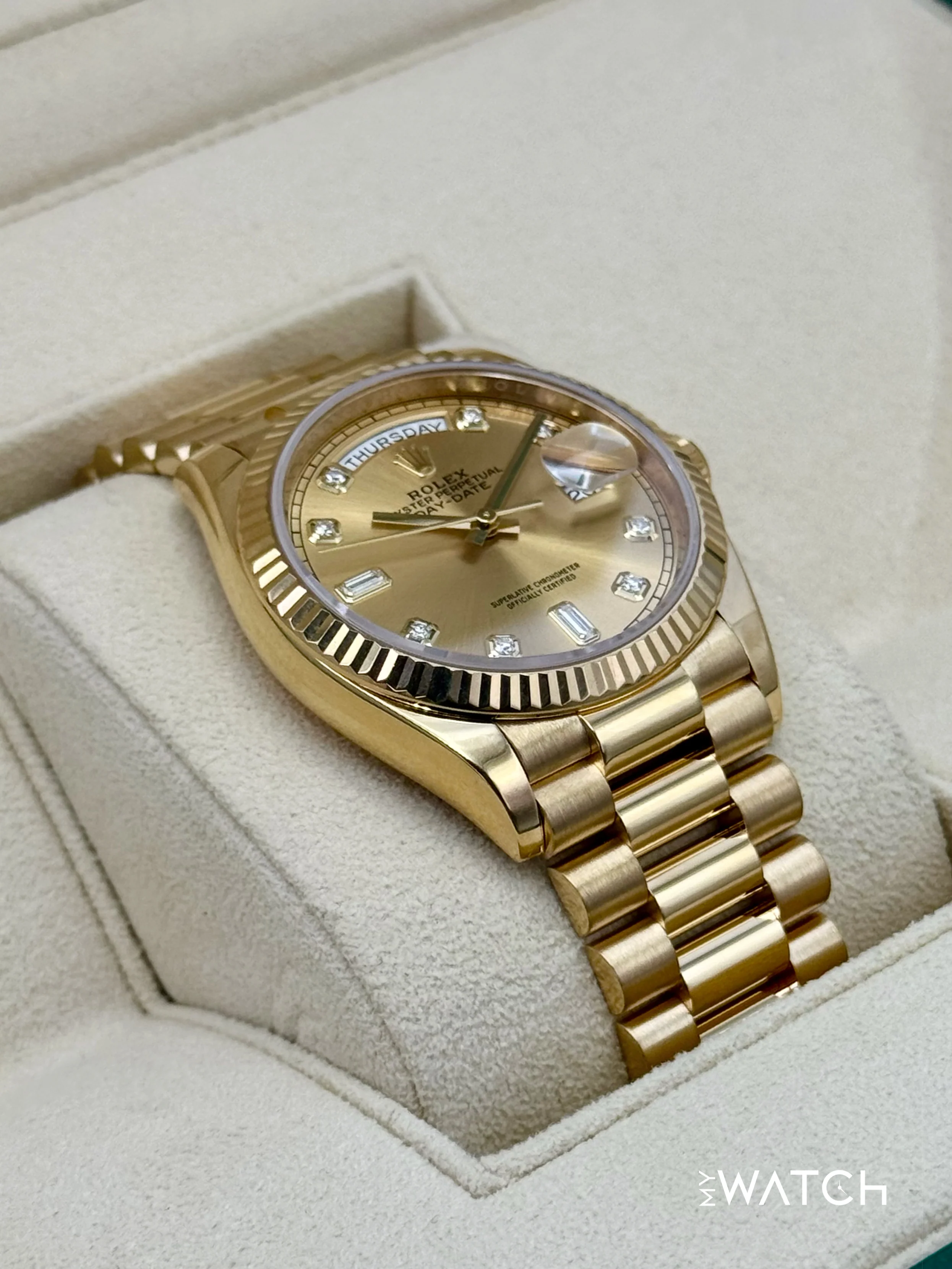 2024 Rolex Day-Date 36mm 128238 Presidential Champagne Diamond Dial - Image 6