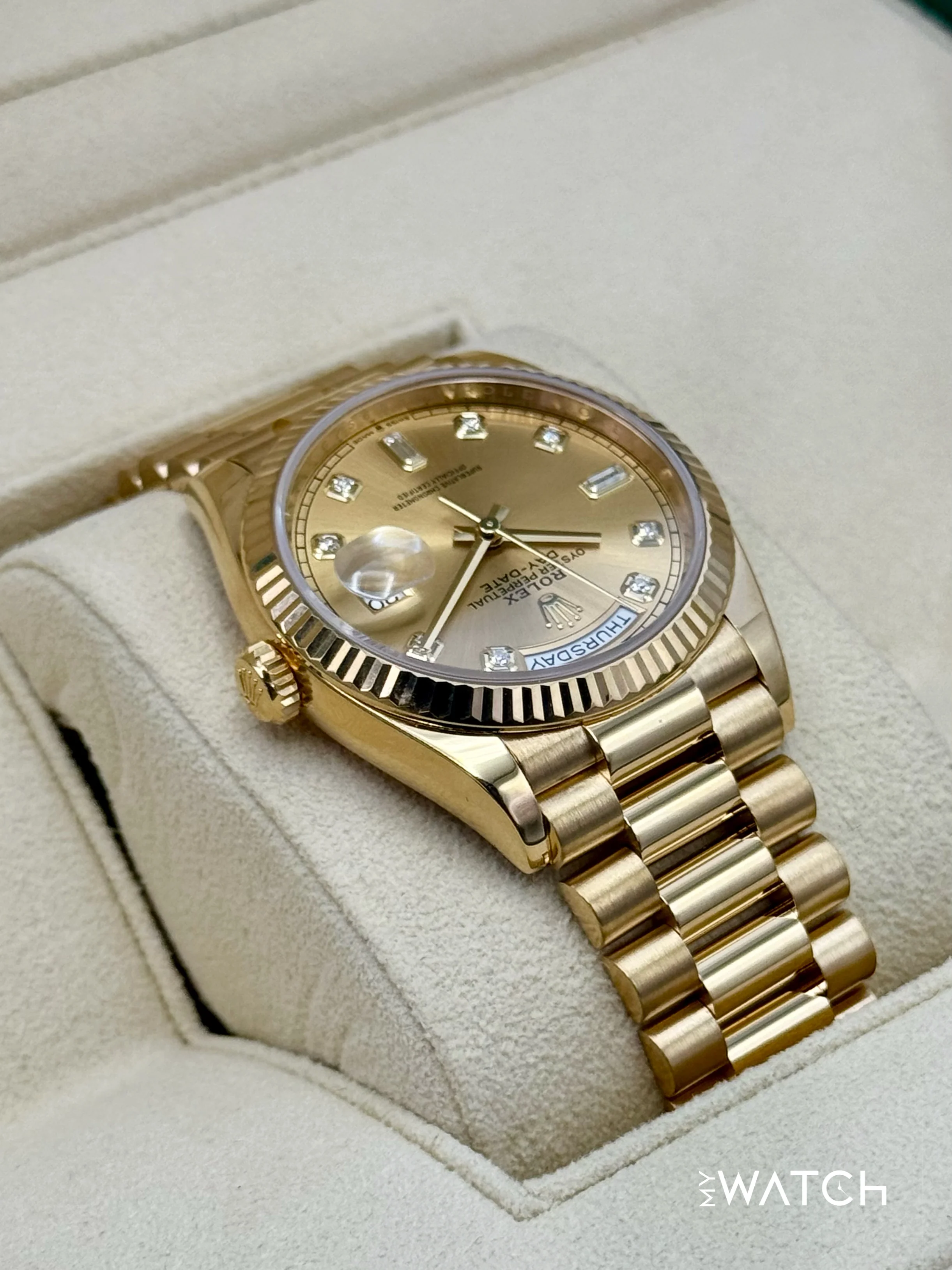 2024 Rolex Day-Date 36mm 128238 Presidential Champagne Diamond Dial - Image 8