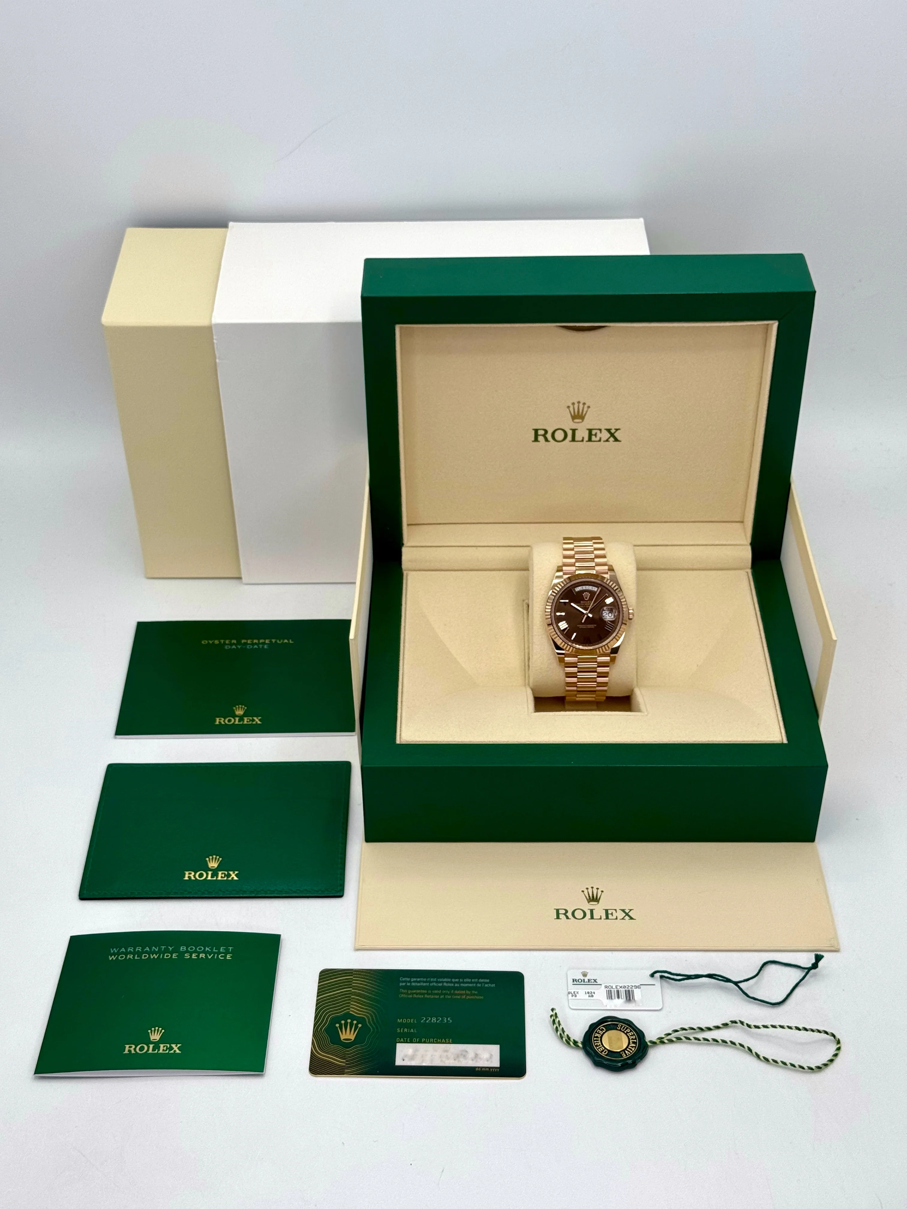 2024 Rolex Day-Date 40mm 228235 Rose Gold Chocolate Dial - Image 10