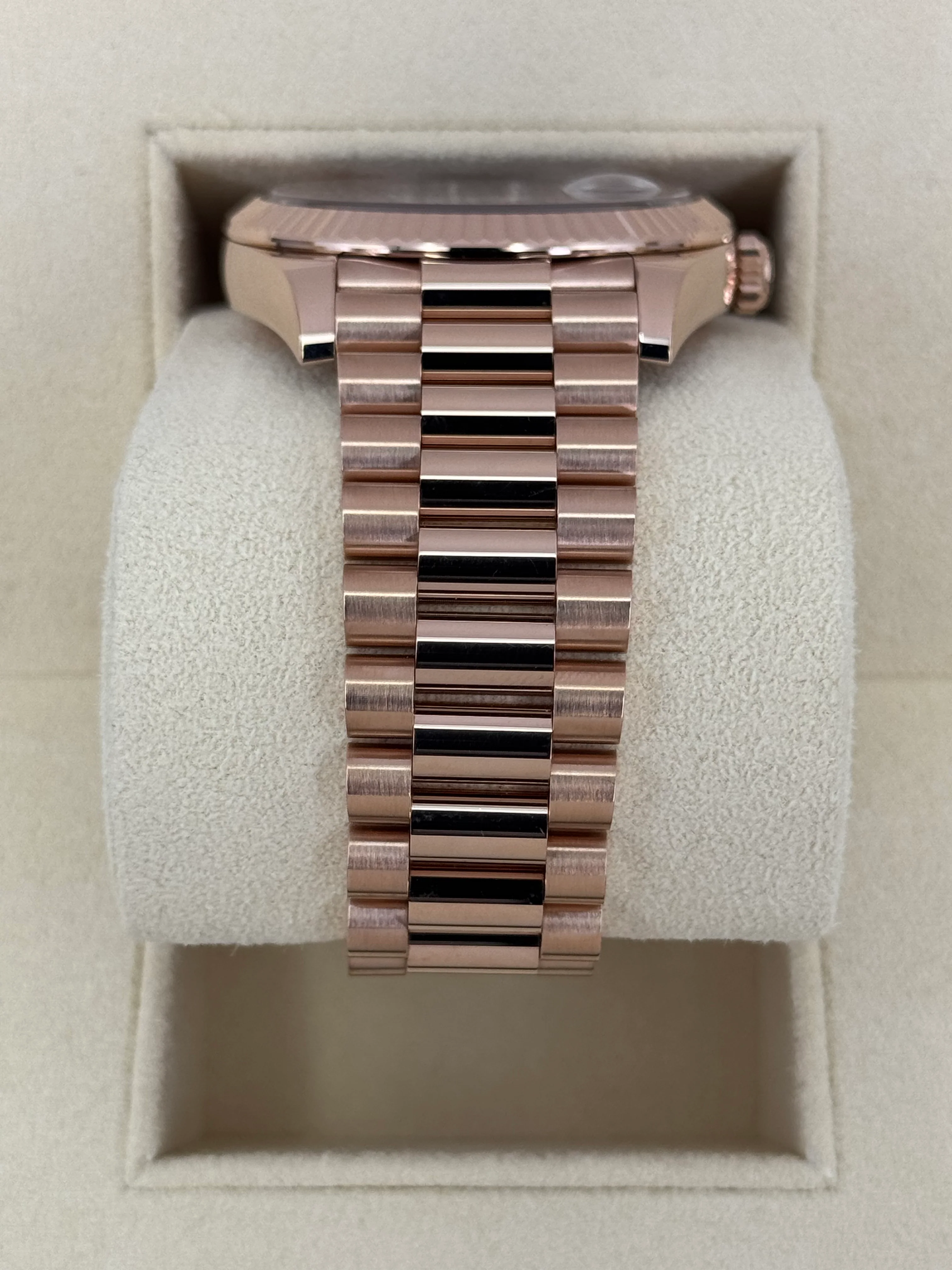 2024 Rolex Day-Date 40mm 228235 Rose Gold Chocolate Dial - Image 4