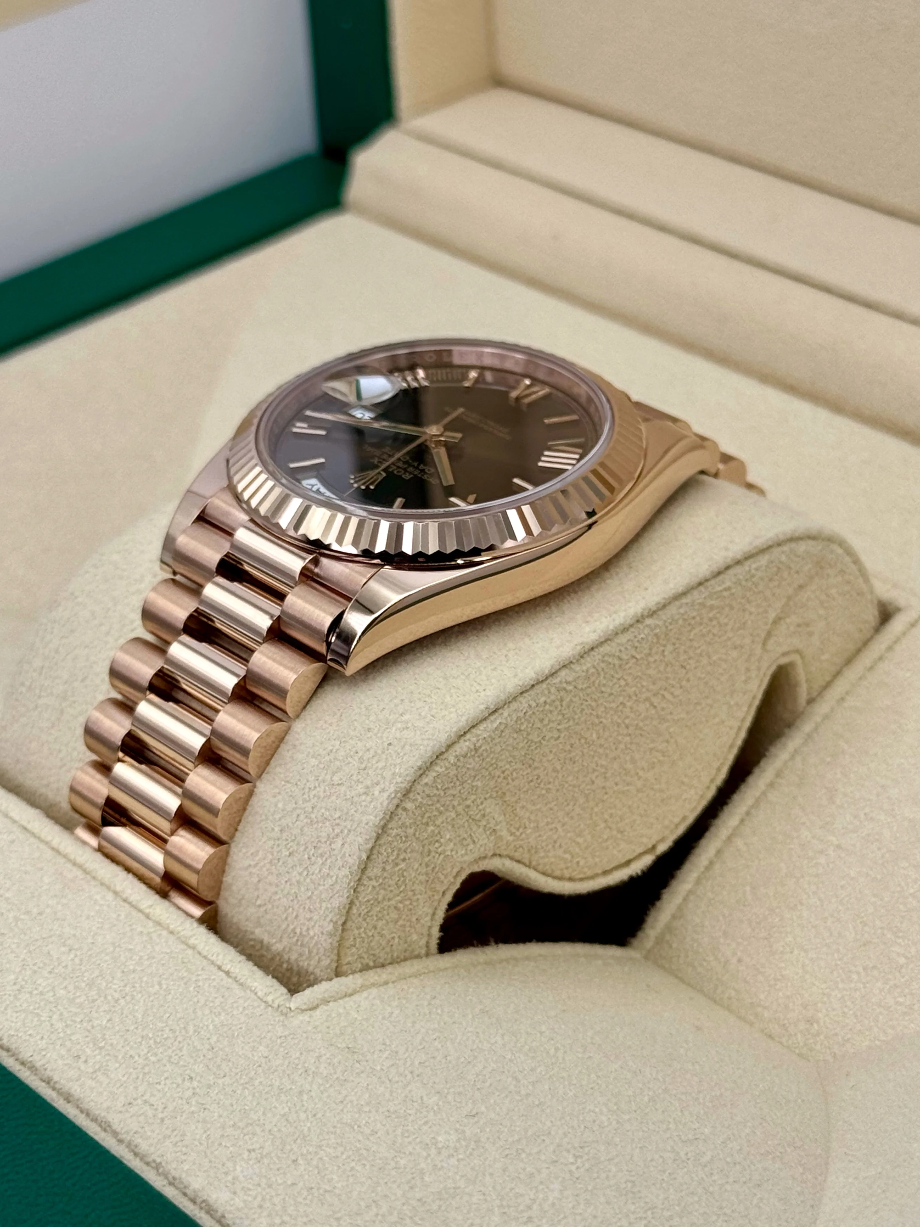 2024 Rolex Day-Date 40mm 228235 Rose Gold Chocolate Dial - Image 7