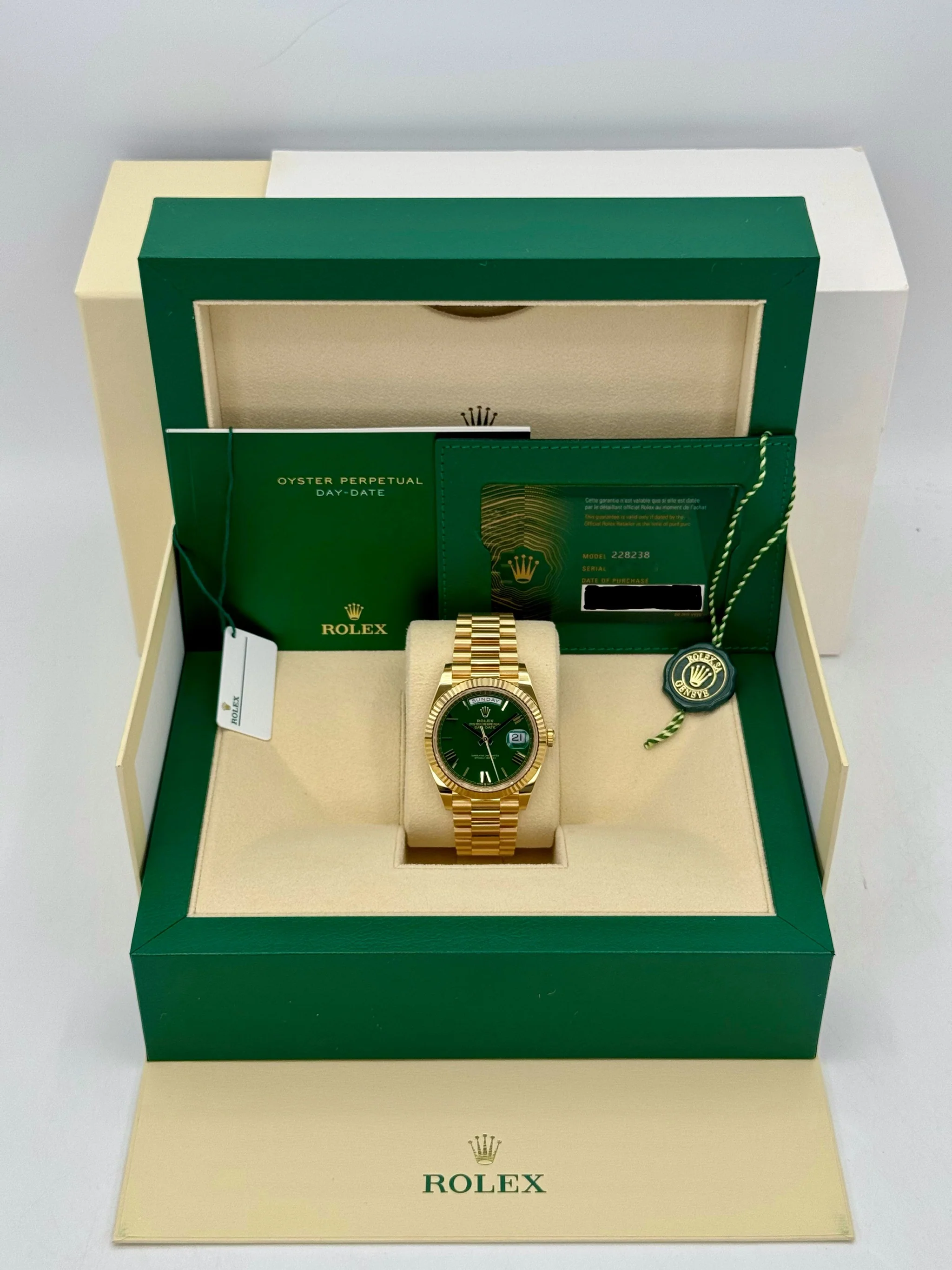 2024 Rolex Day-Date 40mm 228238 Presidential Green Dial - Image 5
