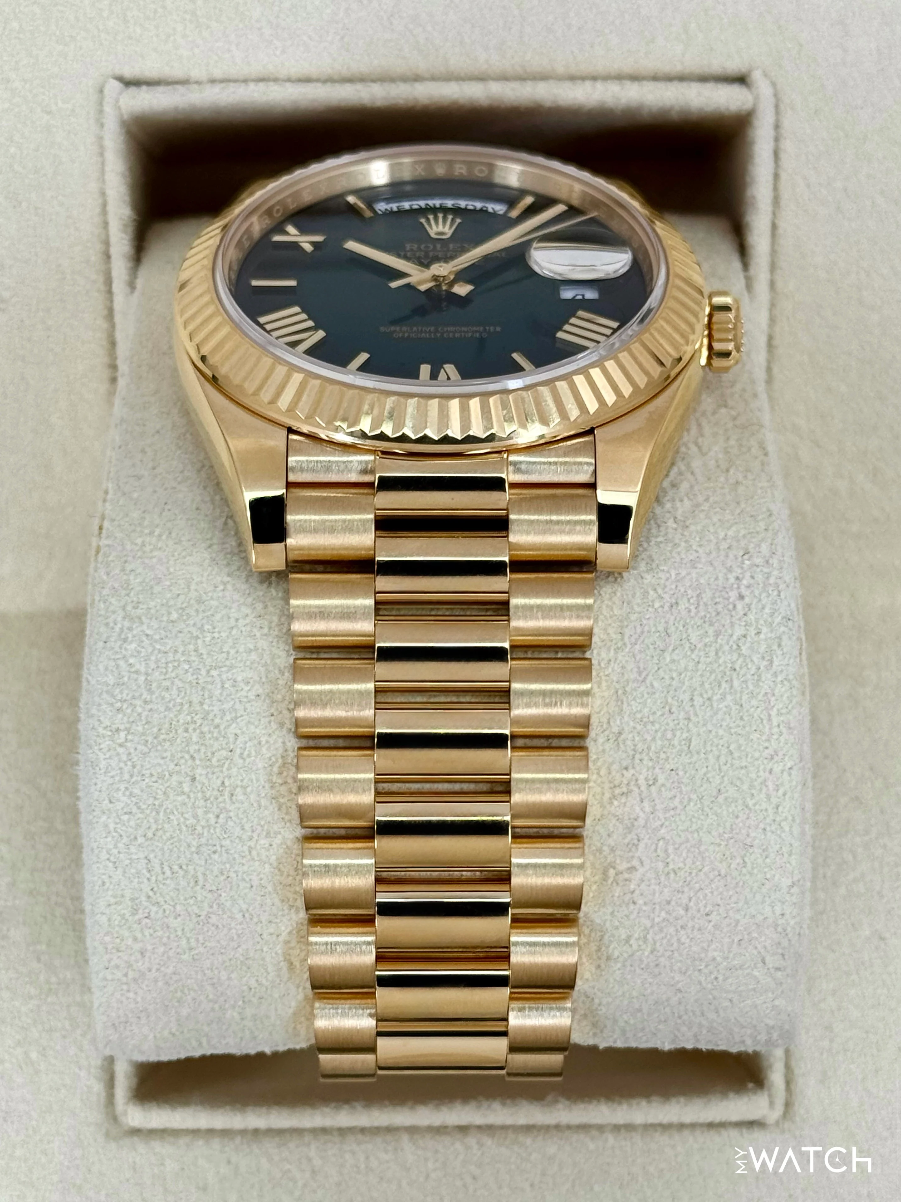 2024 Rolex Day-Date 40mm 228238 Presidential Green Ombre Dial - Image 3