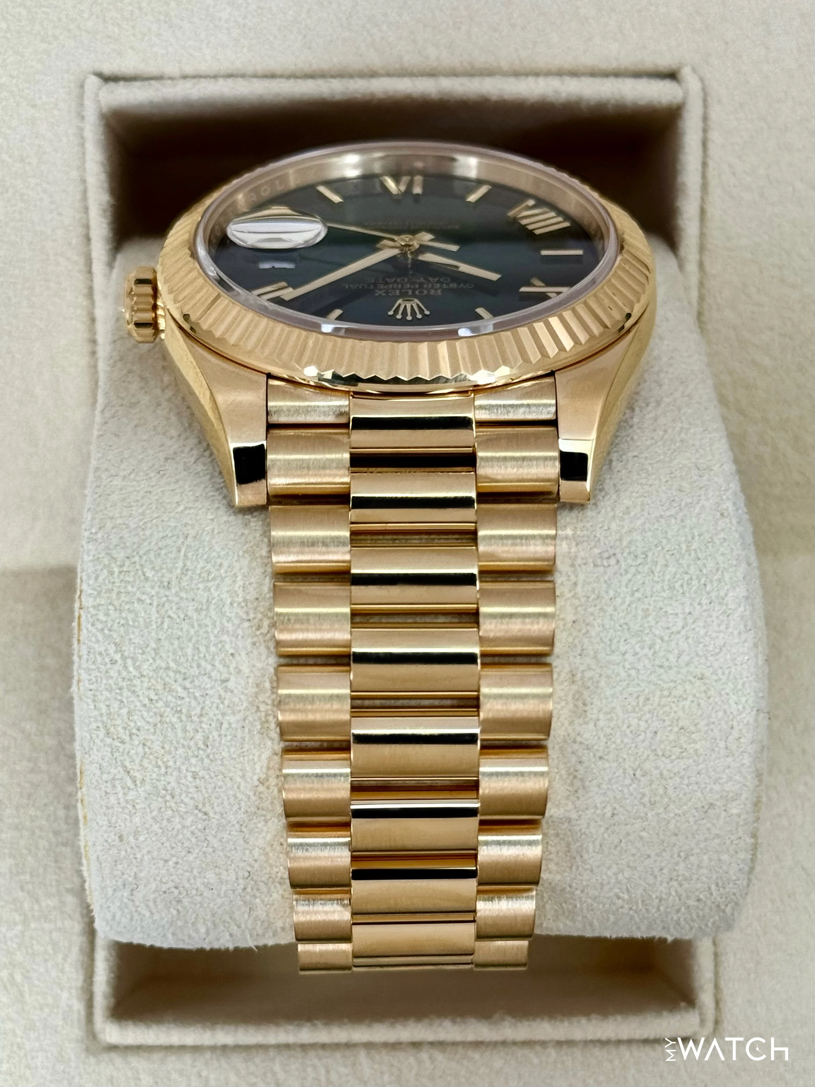 2024 Rolex Day-Date 40mm 228238 Presidential Green Ombre Dial - Image 4
