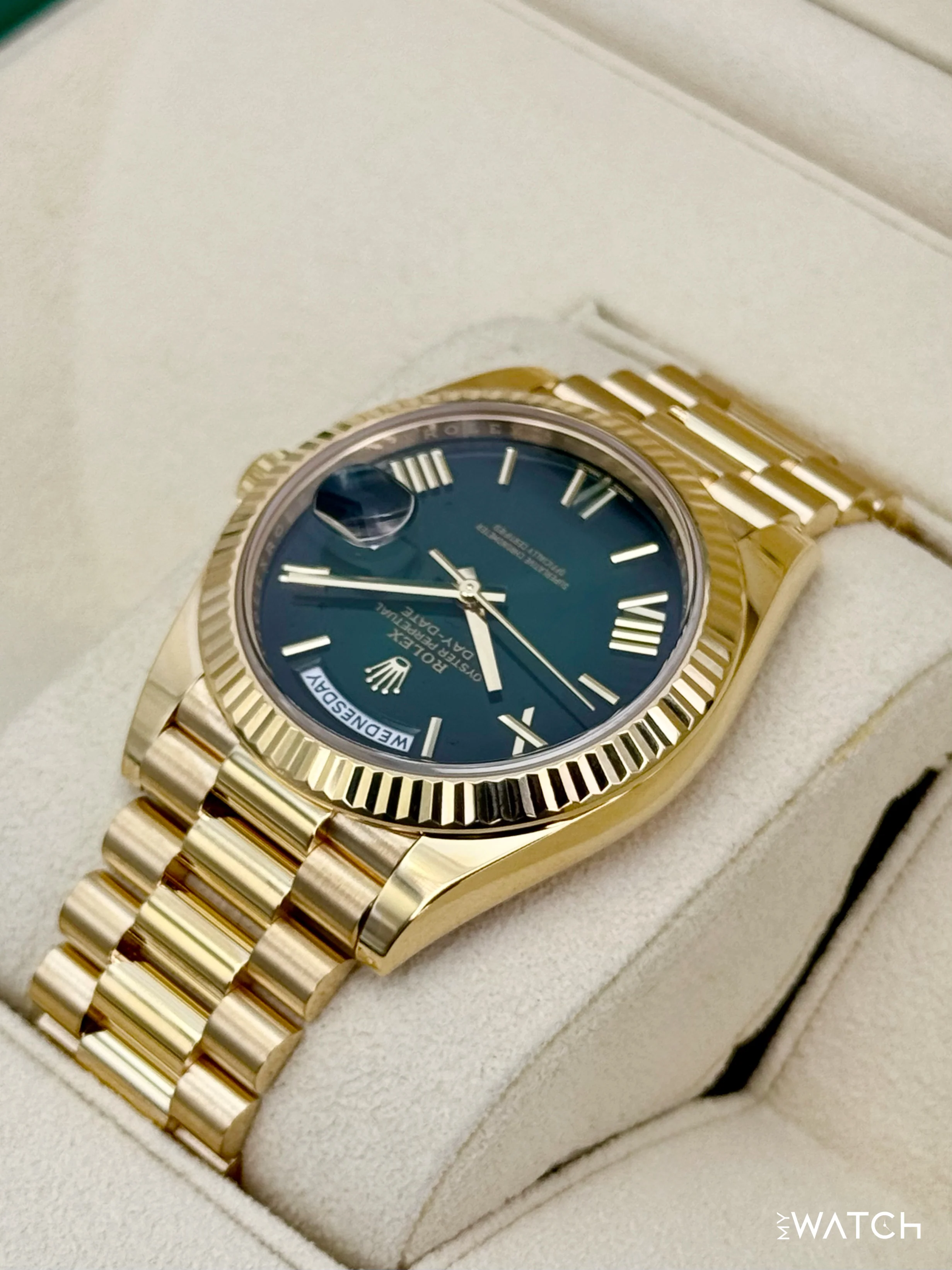 2024 Rolex Day-Date 40mm 228238 Presidential Green Ombre Dial - Image 7