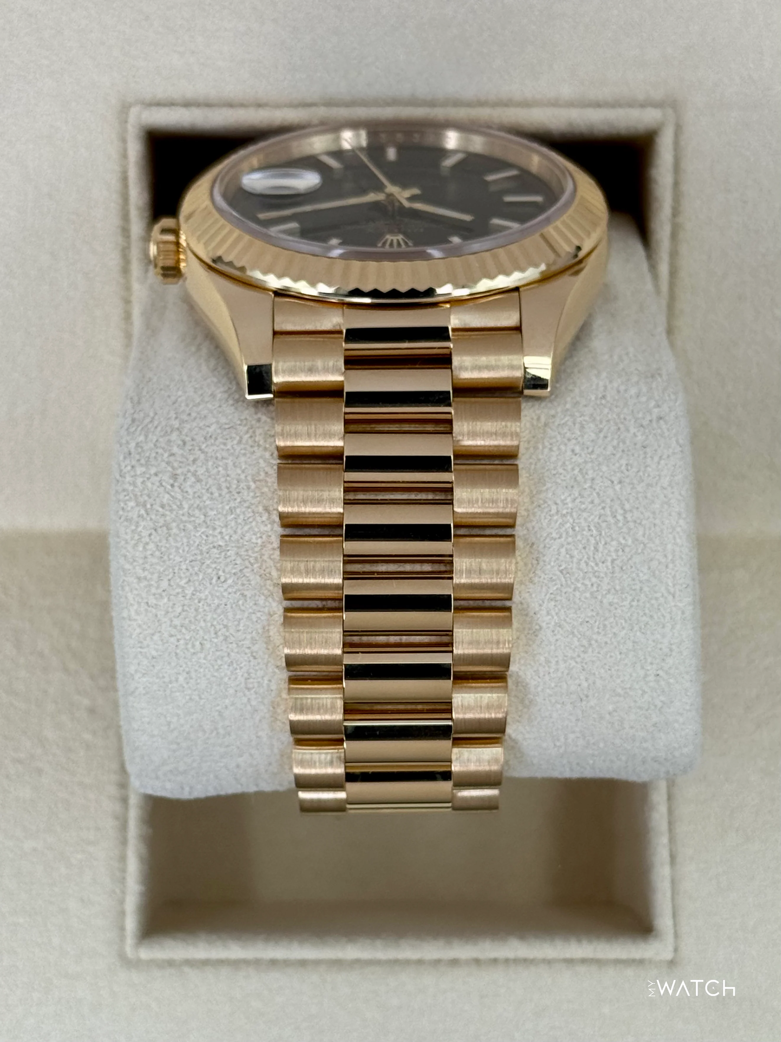 2024 Rolex Day-Date 40mm 228238 Yellow Gold Black Dial - Image 4