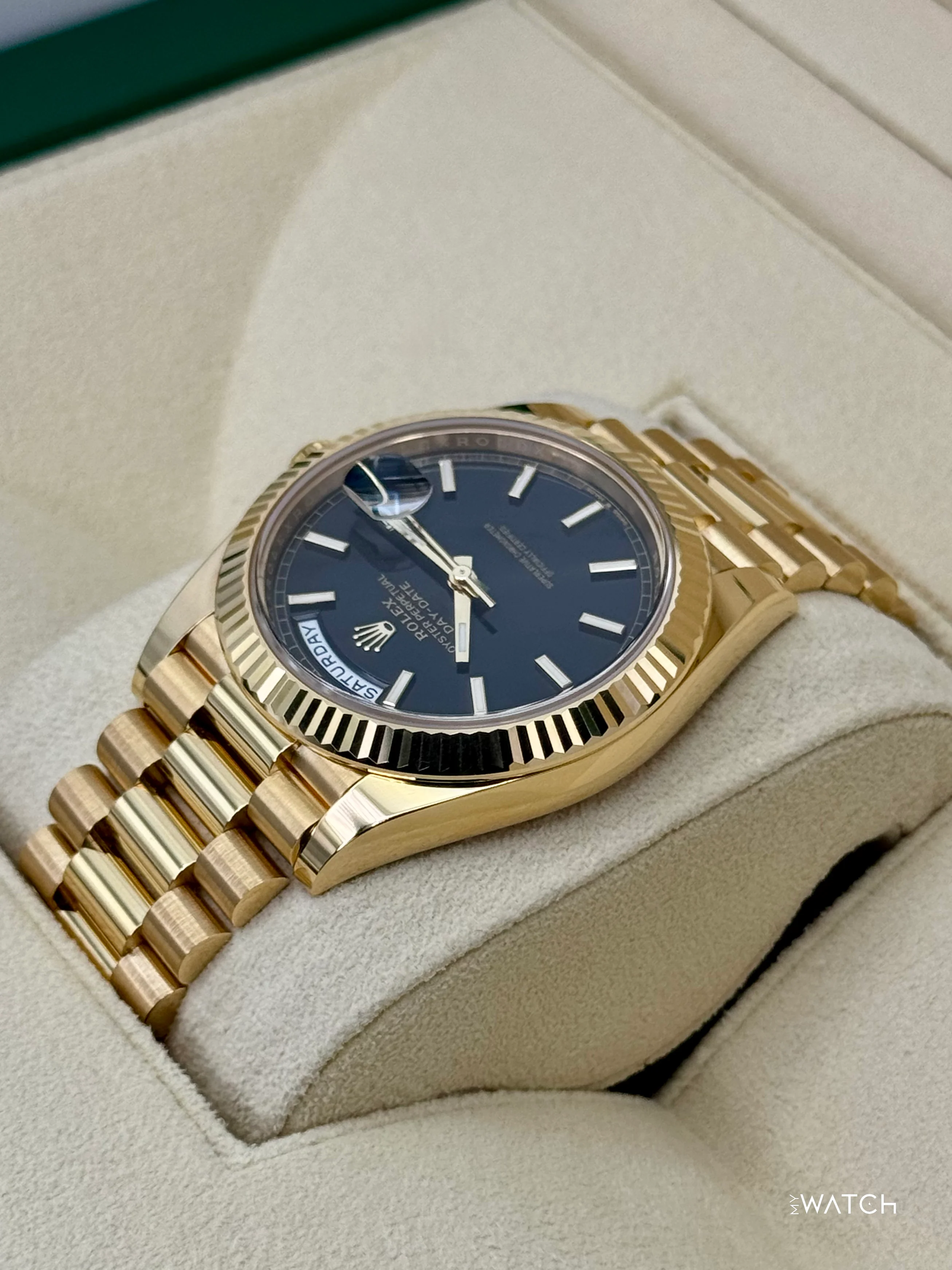 2024 Rolex Day-Date 40mm 228238 Yellow Gold Black Dial - Image 7