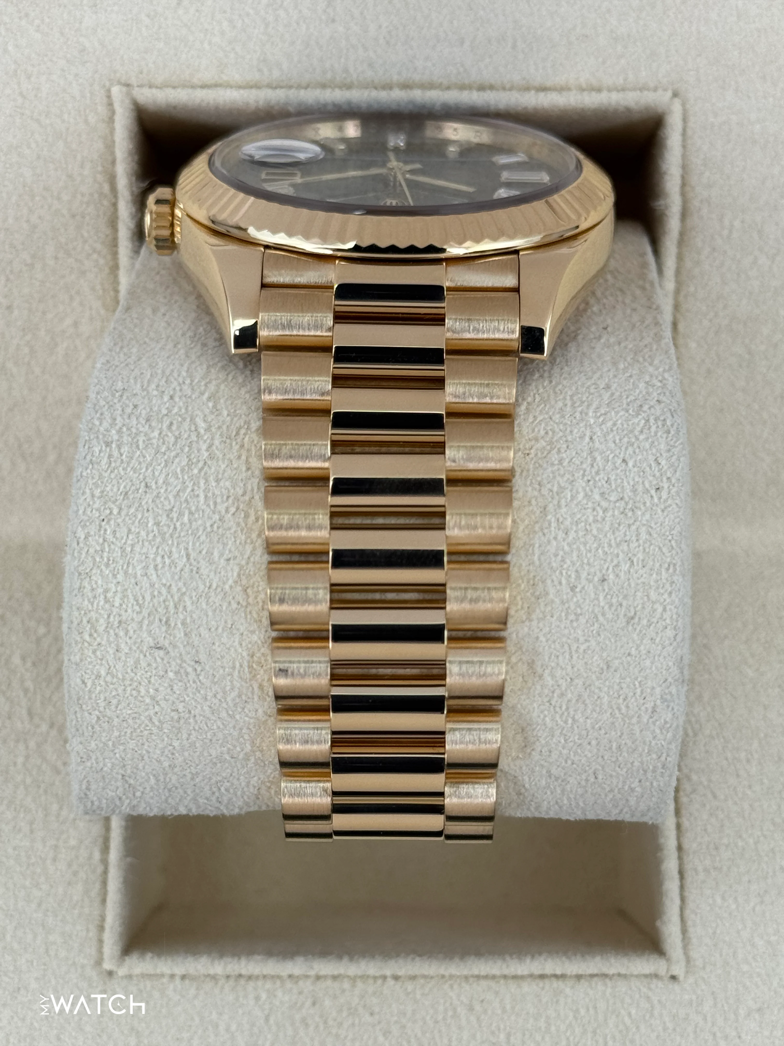 2024 Rolex Day-Date 40mm 228238 Yellow Gold Black Onyx Diamond Dial - Image 4