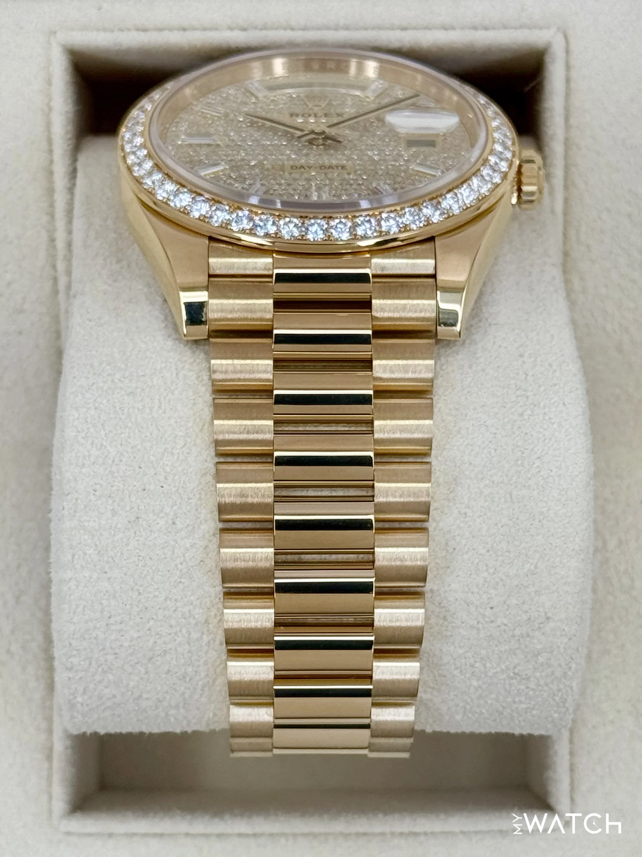 2024 Rolex Day-Date 40mm 228348RBR Diamond Paved Dial - Image 3