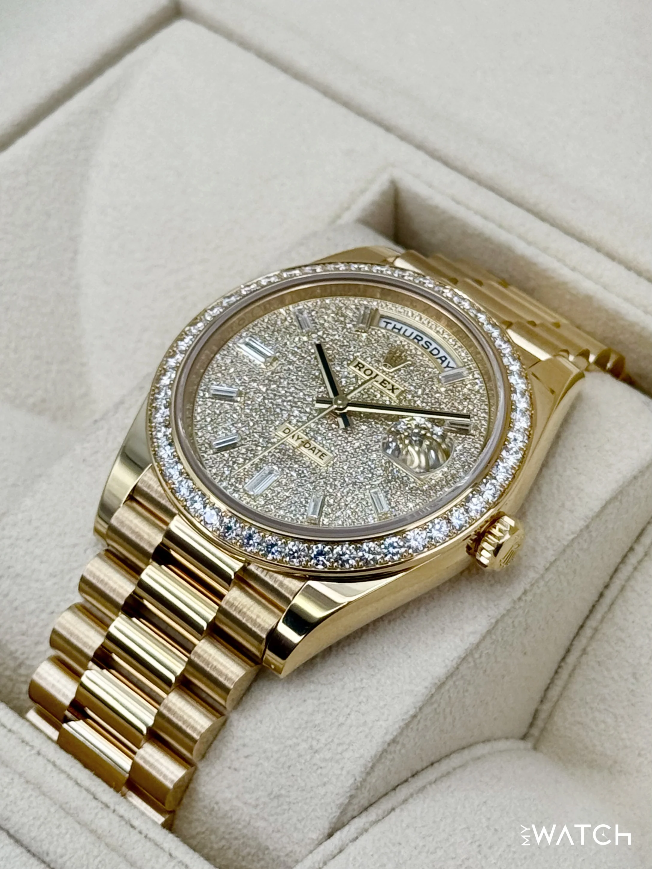 2024 Rolex Day-Date 40mm 228348RBR Diamond Paved Dial - Image 5