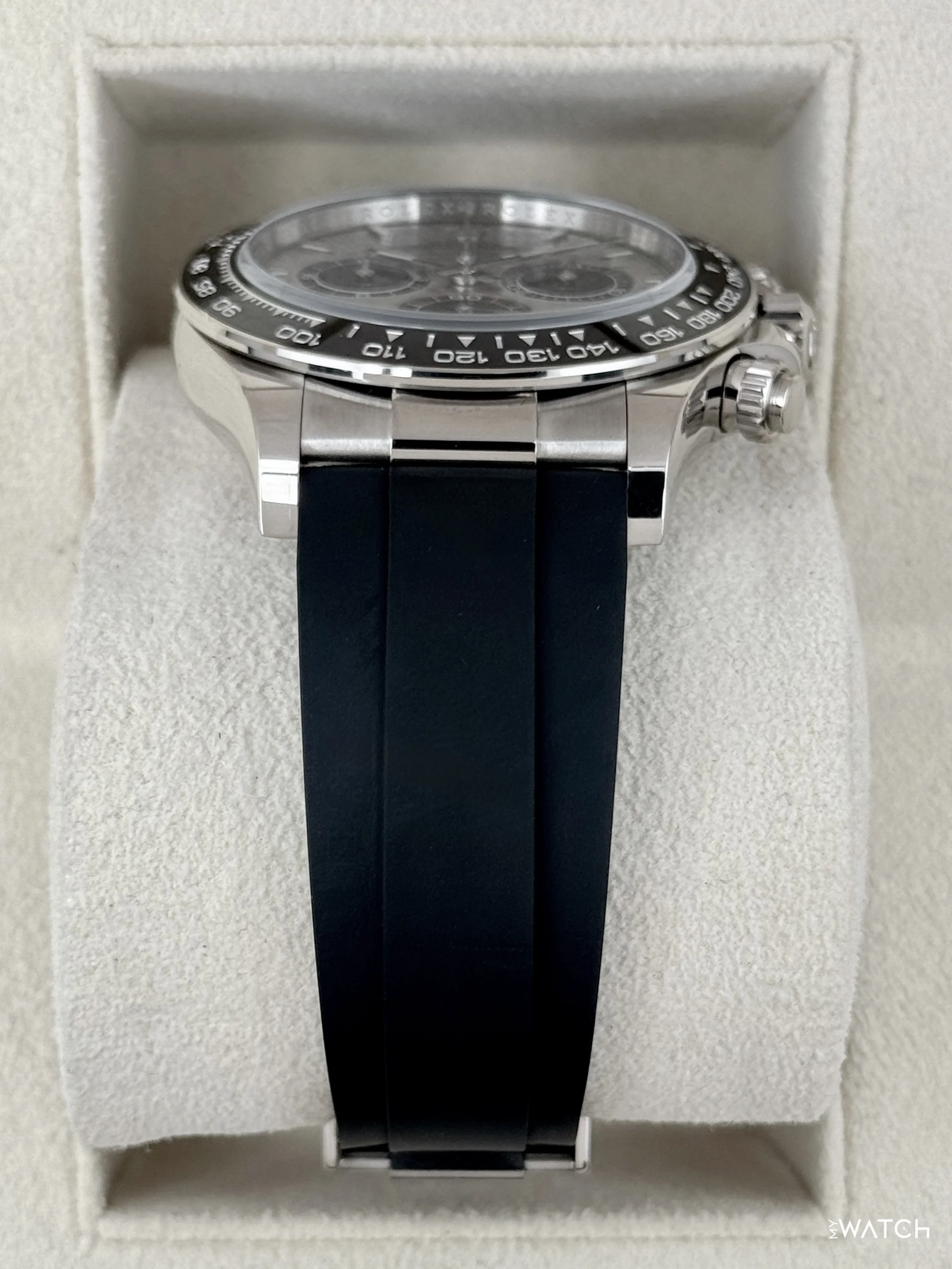 2024 Rolex Daytona 40mm 126519LN White Gold Oysterflex Silver Ghost Dial - Image 3
