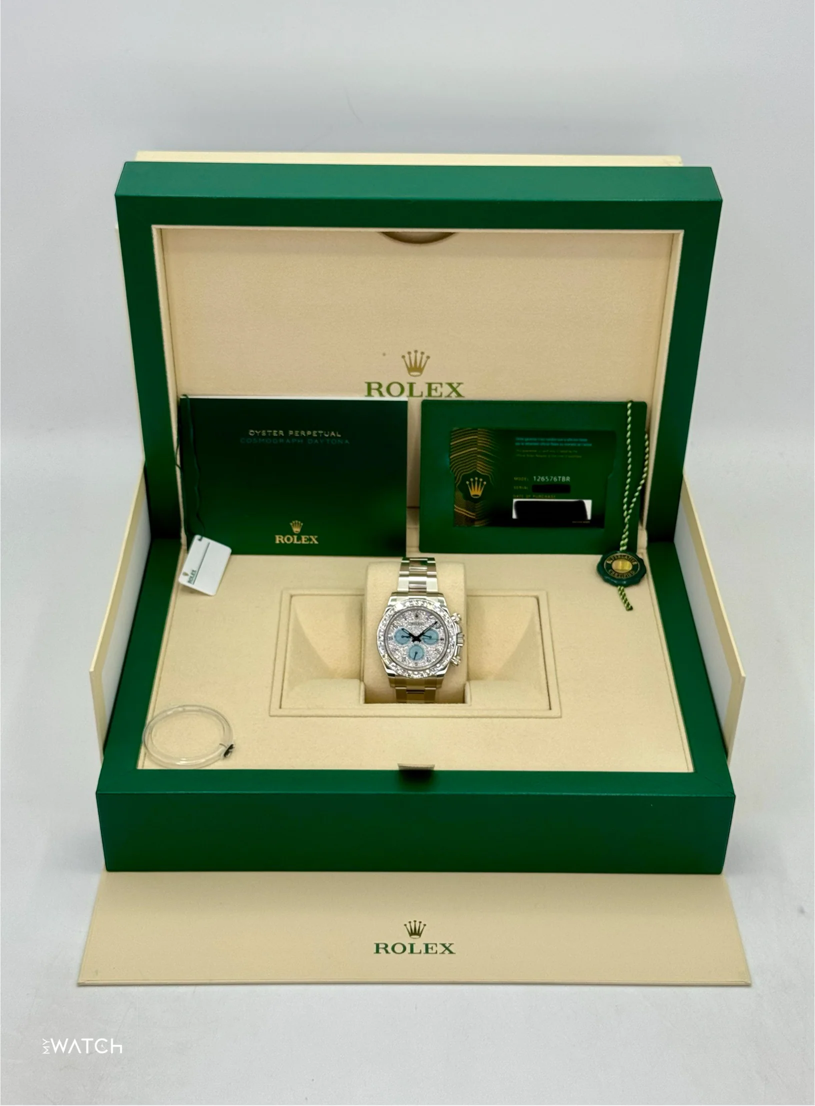 2024 Rolex Daytona 40mm 126576TBR Platinum Diamond Bezel Diamond Paved Dial - Image 10