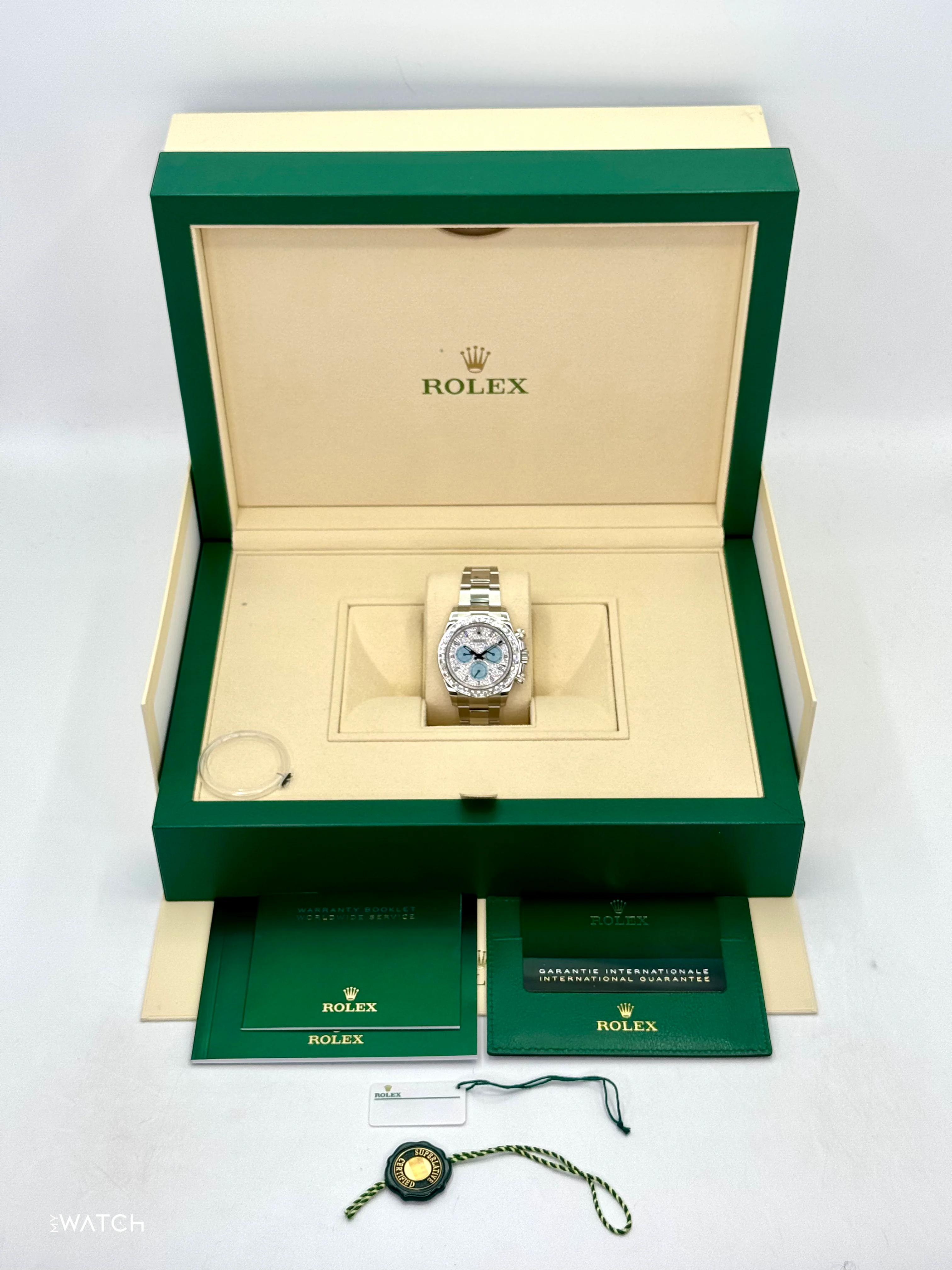 2024 Rolex Daytona 40mm 126576TBR Platinum Diamond Bezel Diamond Paved Dial - Image 11