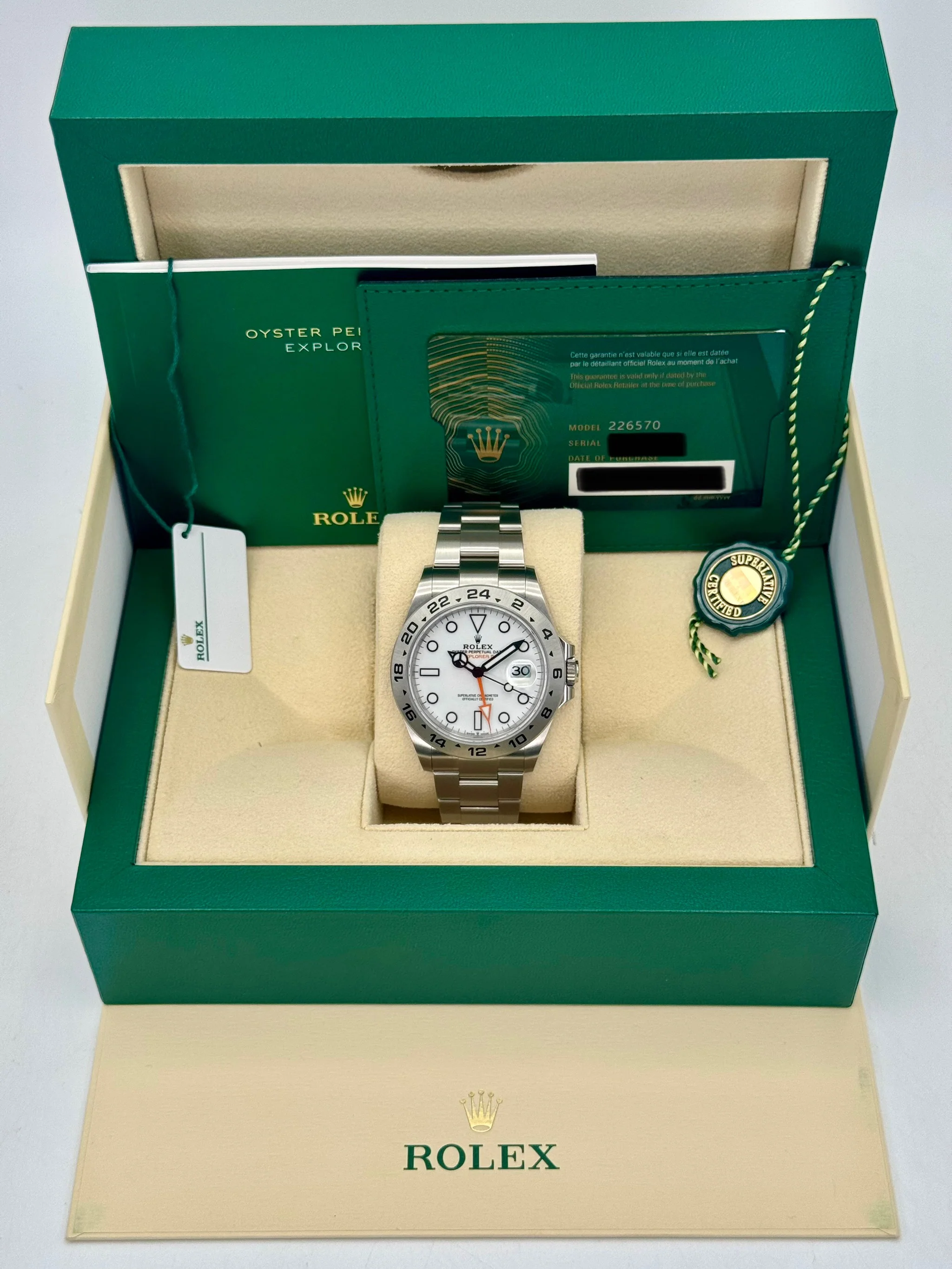 2024 Rolex Explorer II 42mm 226570 Stainless Steel Polar White Dial - Image 11