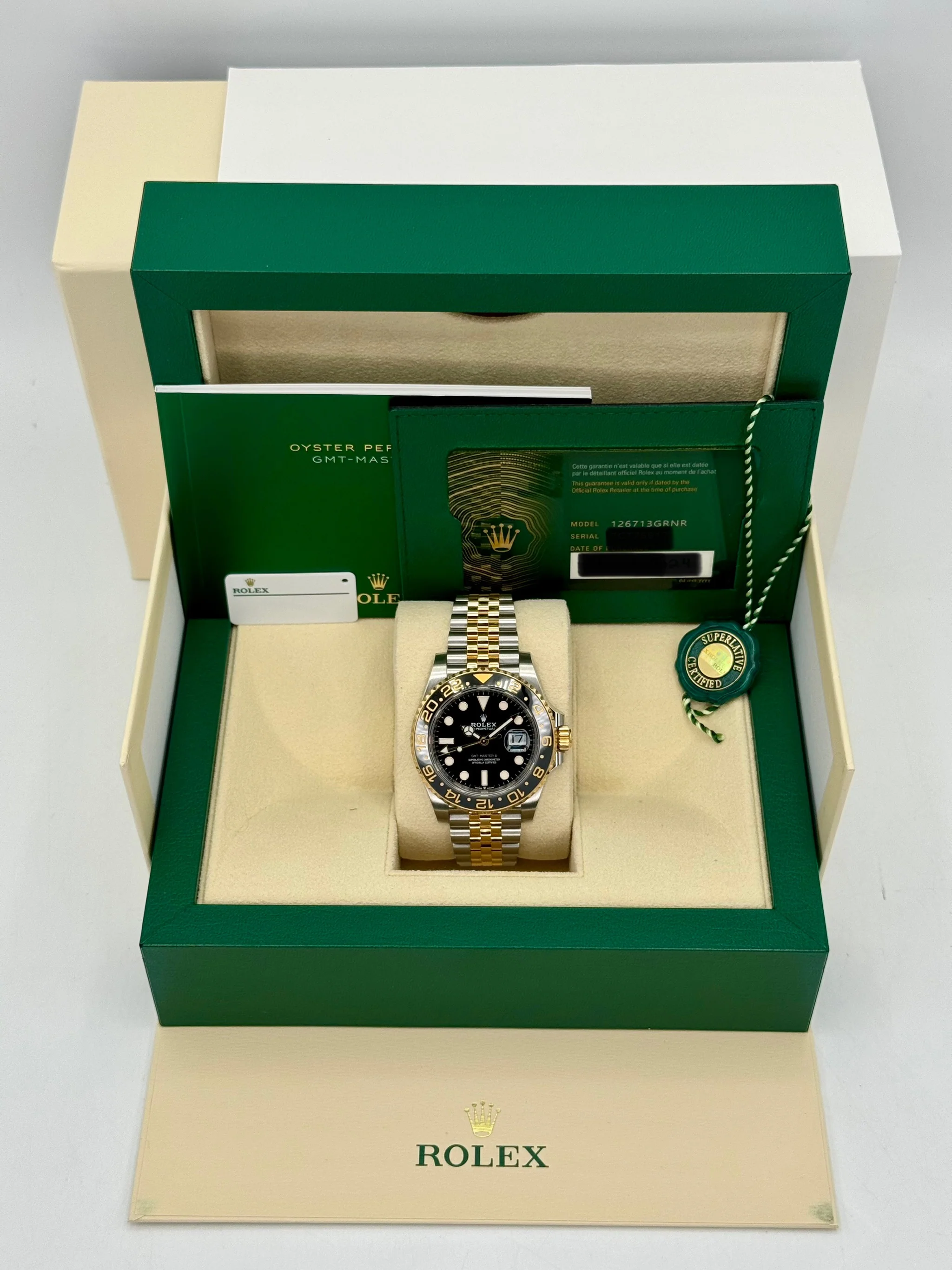 2024 Rolex GMT-Master II 40mm 126713GRNR Two-Tone Jubilee Black Dial - Image 12