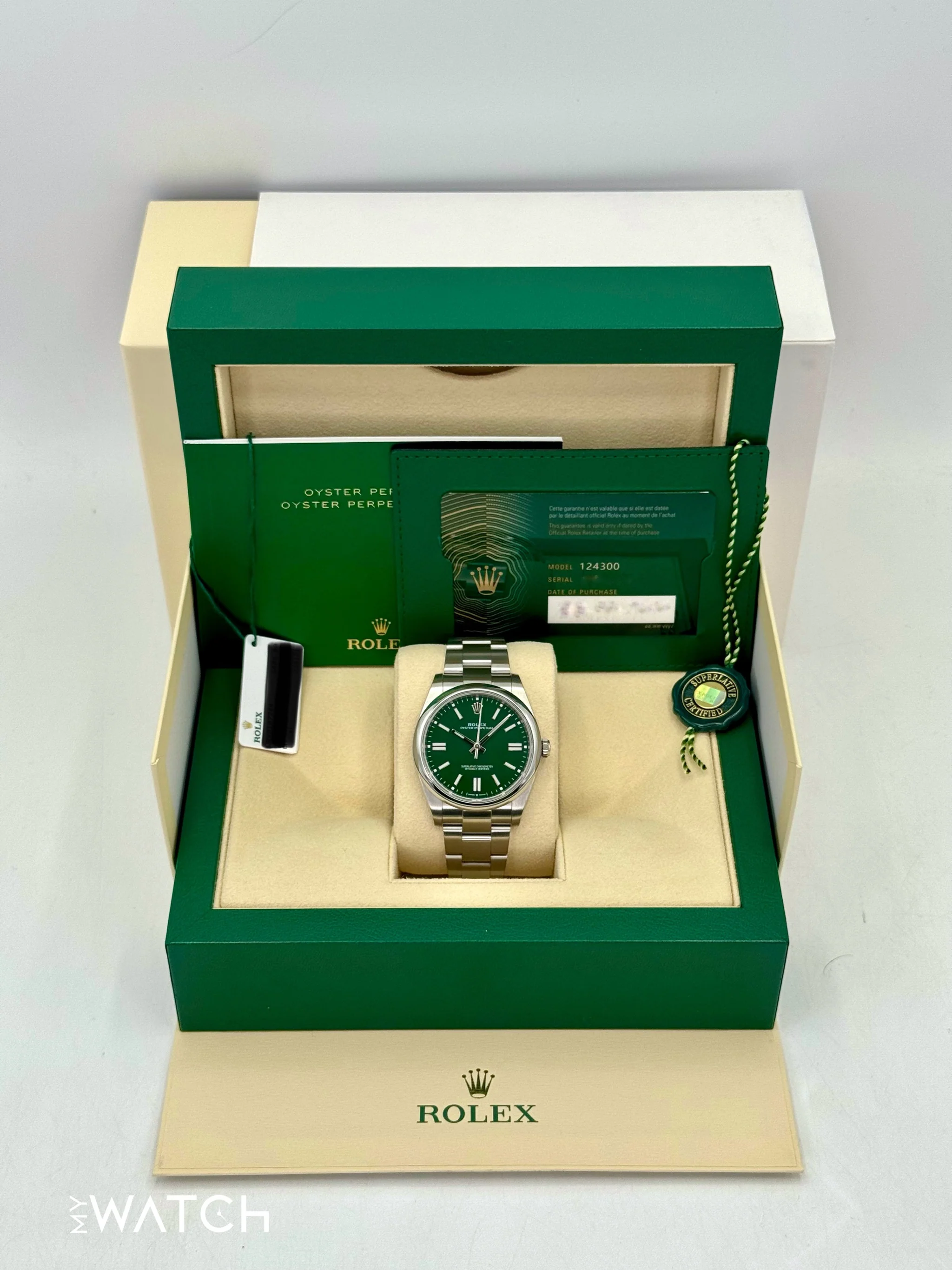 2024 Rolex Oyster Perpetual 41mm 124300 Green Dial - Image 9