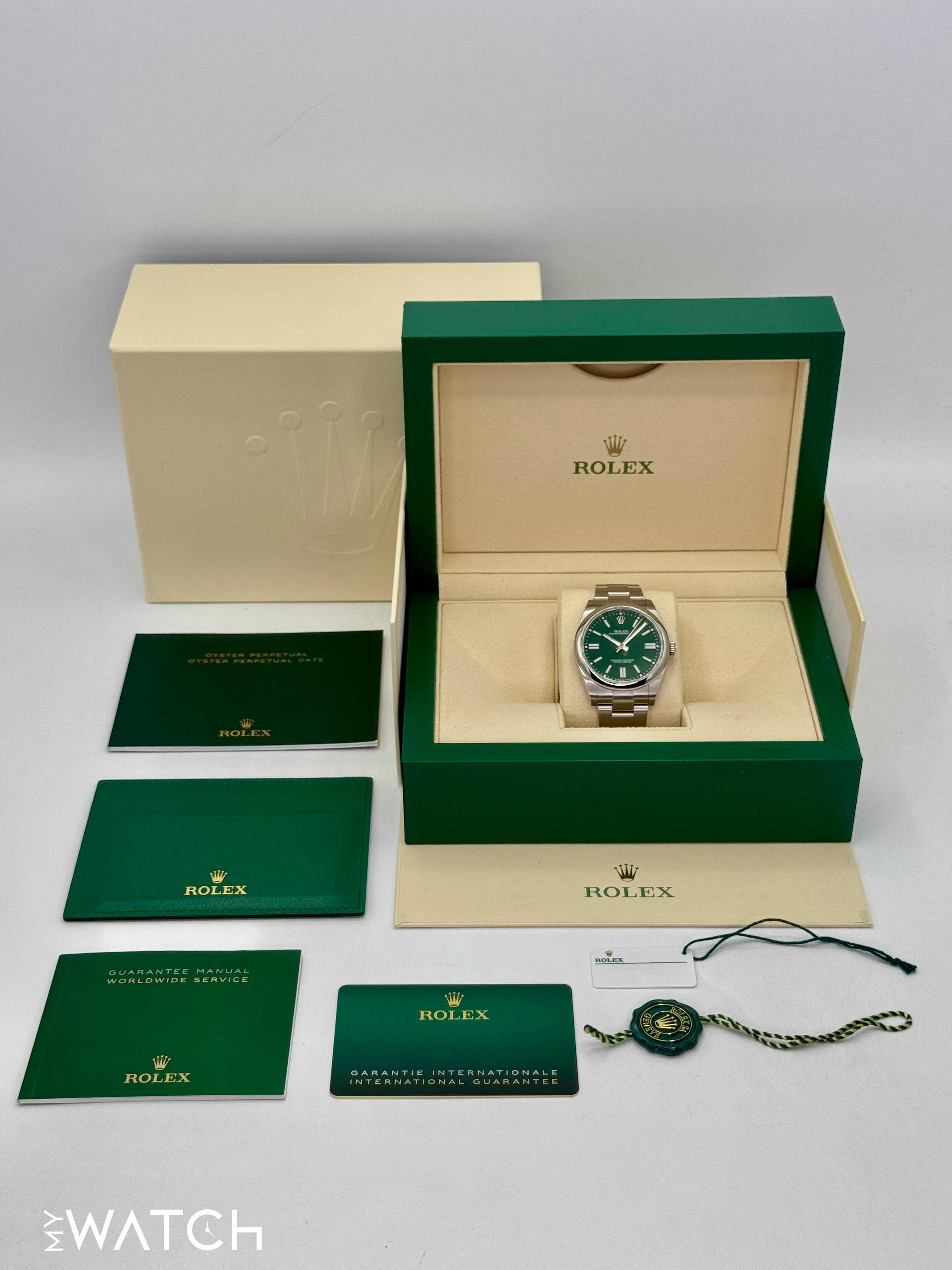 2024 Rolex Oyster Perpetual 41mm 124300 Green Dial - Image 10