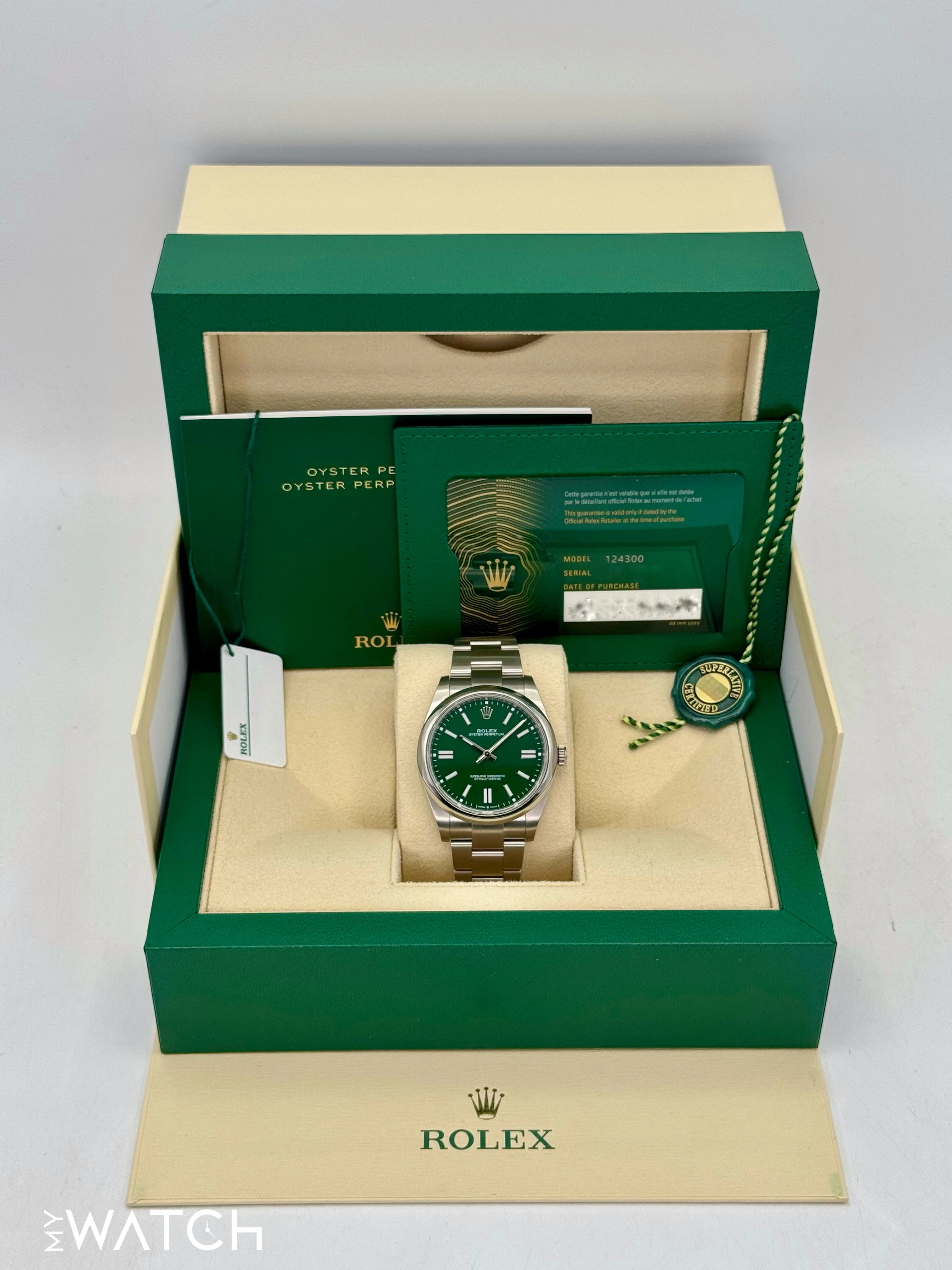 2024 Rolex Oyster Perpetual 41mm 124300 Green Dial - Image 9