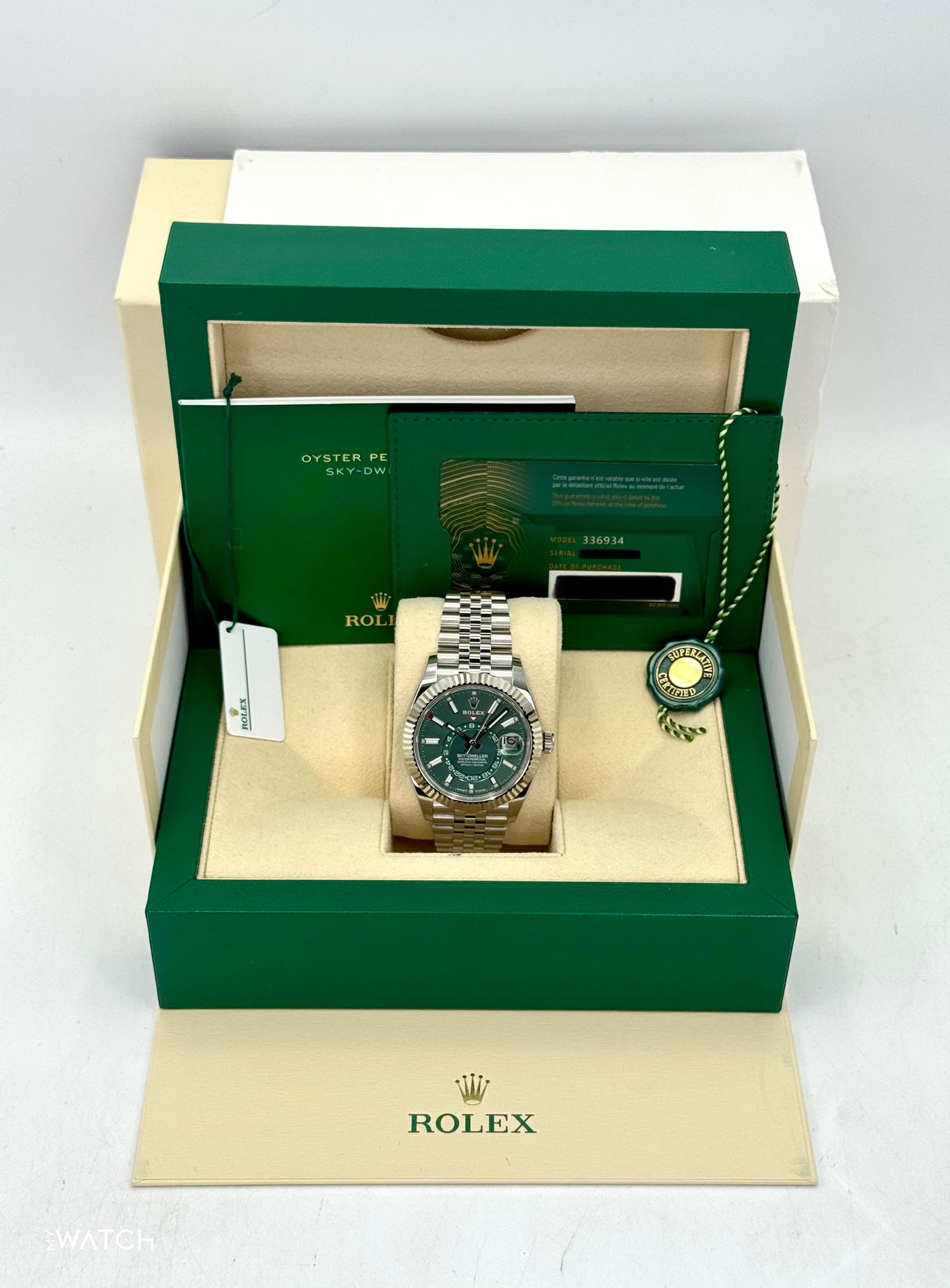 2024 Rolex Sky-Dweller 42mm 336934 Jubilee Green Dial - Image 9