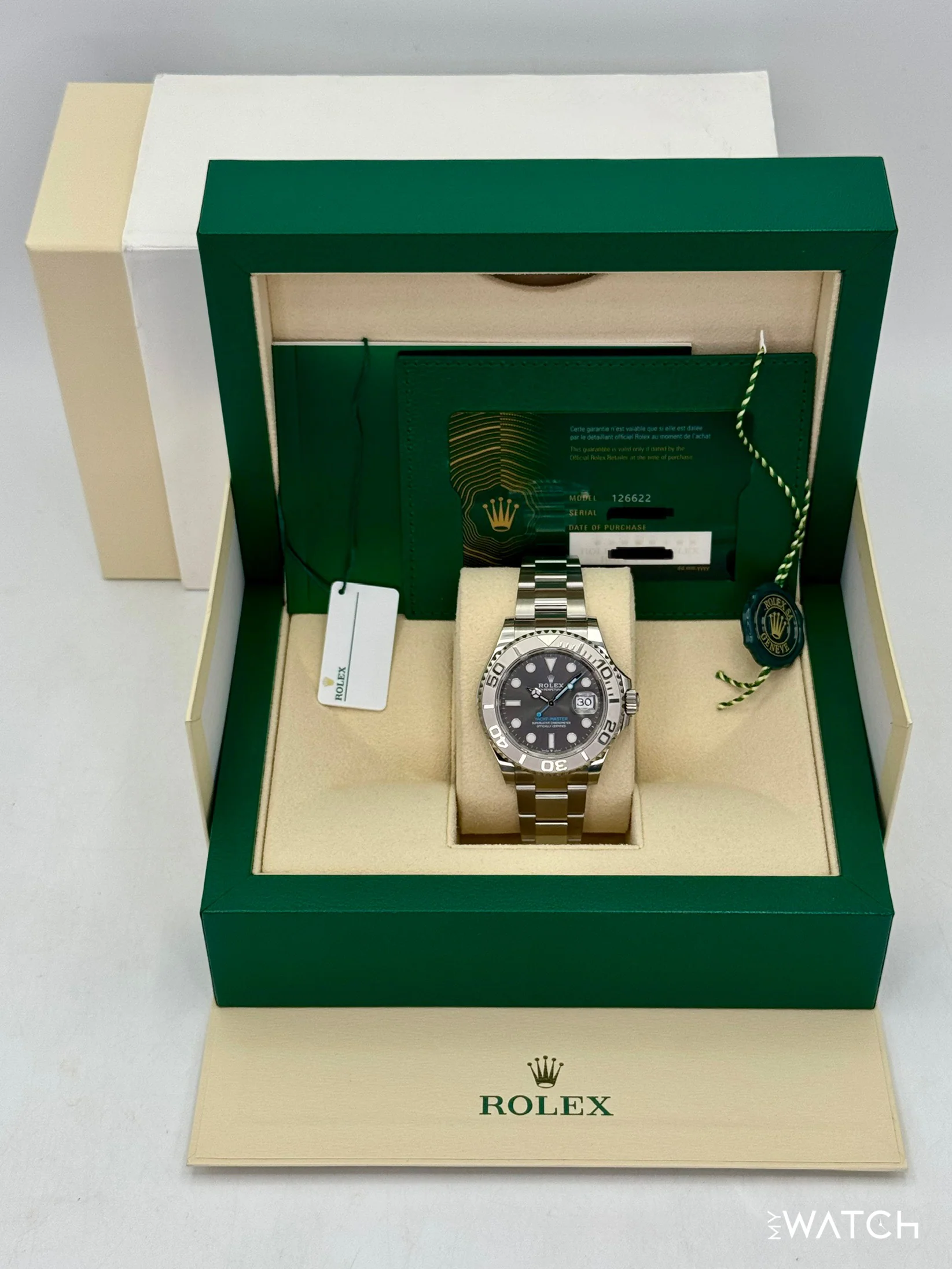 2024 Rolex Yacht-Master 40mm 126622 Stainless Steel Rhodium Dial - Image 9