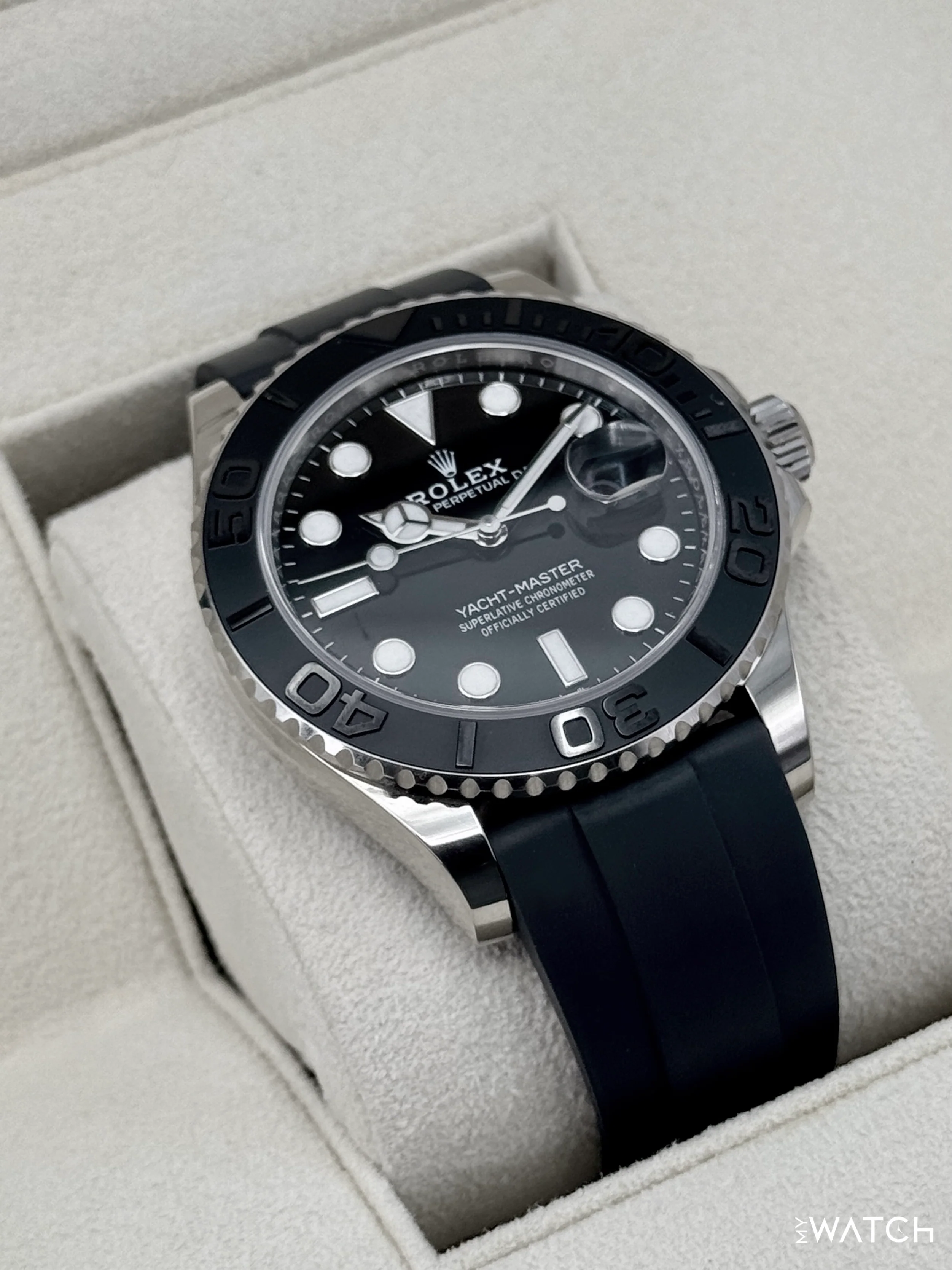 2024 Rolex Yacht-Master 42mm 226659 White Gold Oysterflex Black Dial - Image 6