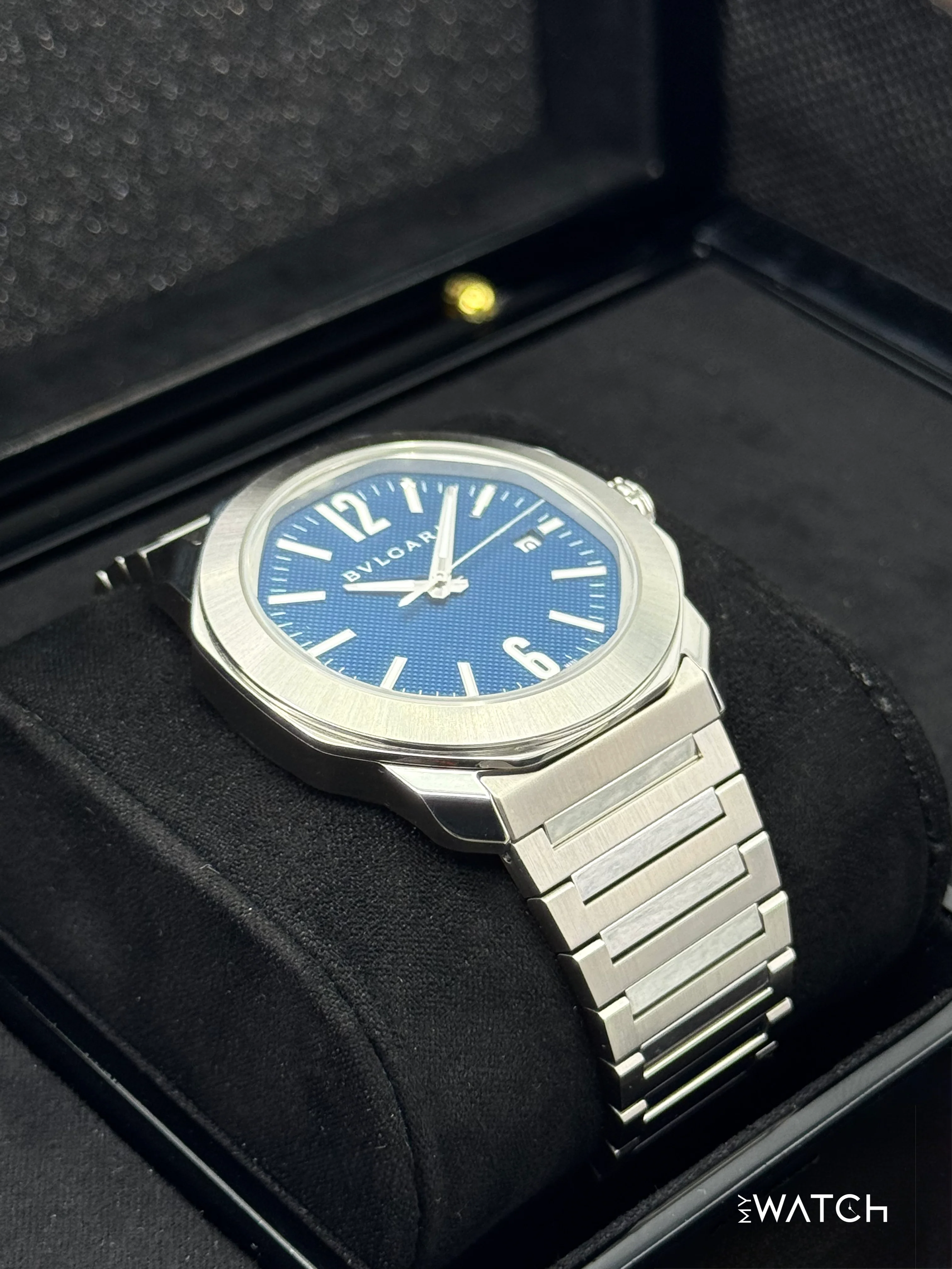 2025 Bvlgari Octo Roma 41mm 103739 Stainless Steel Blue Dial - Image 6