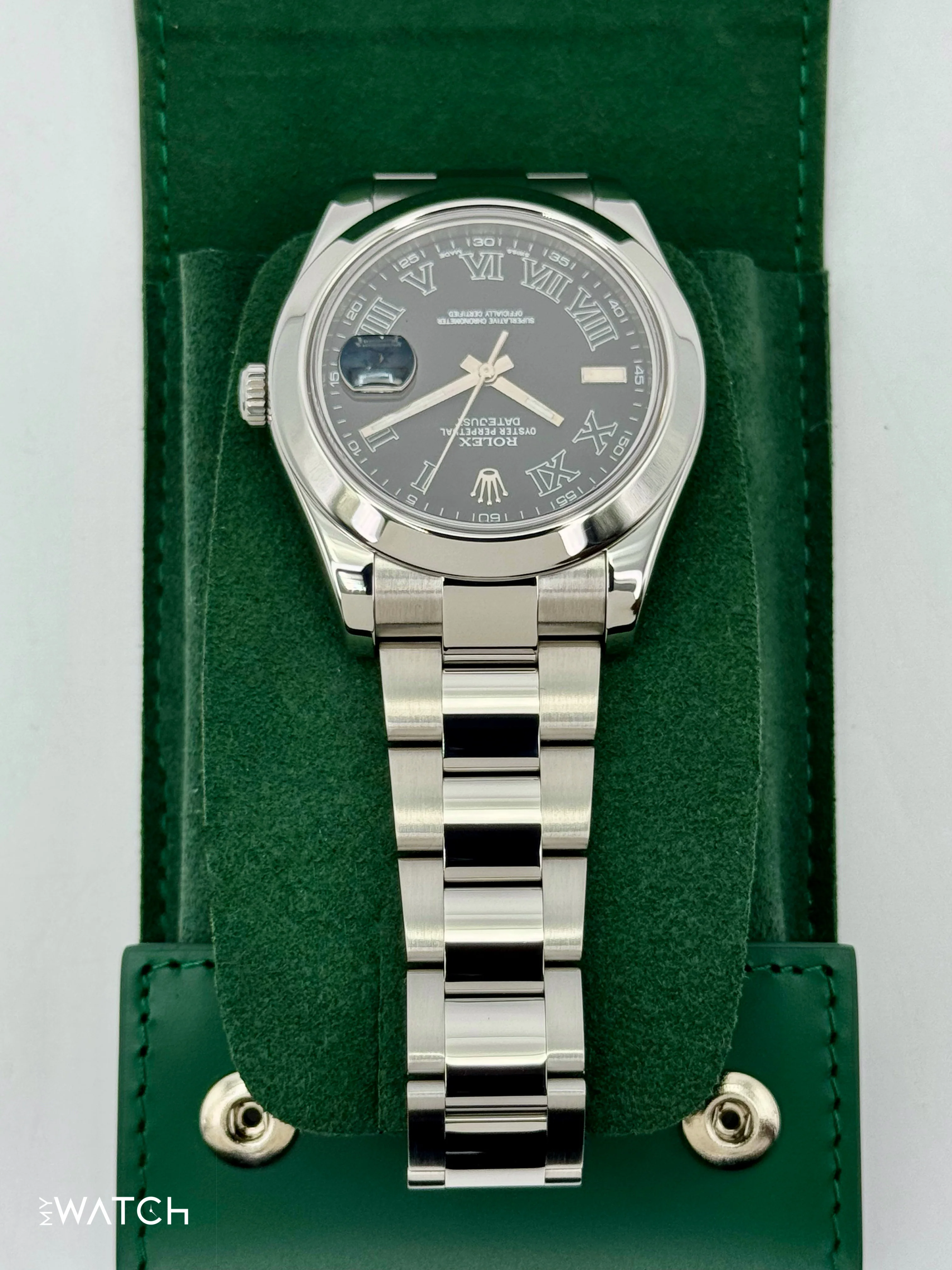 2025 CPO Rolex Datejust II 41mm 116300 Stainless Steel Oyster Black Dial - Image 4