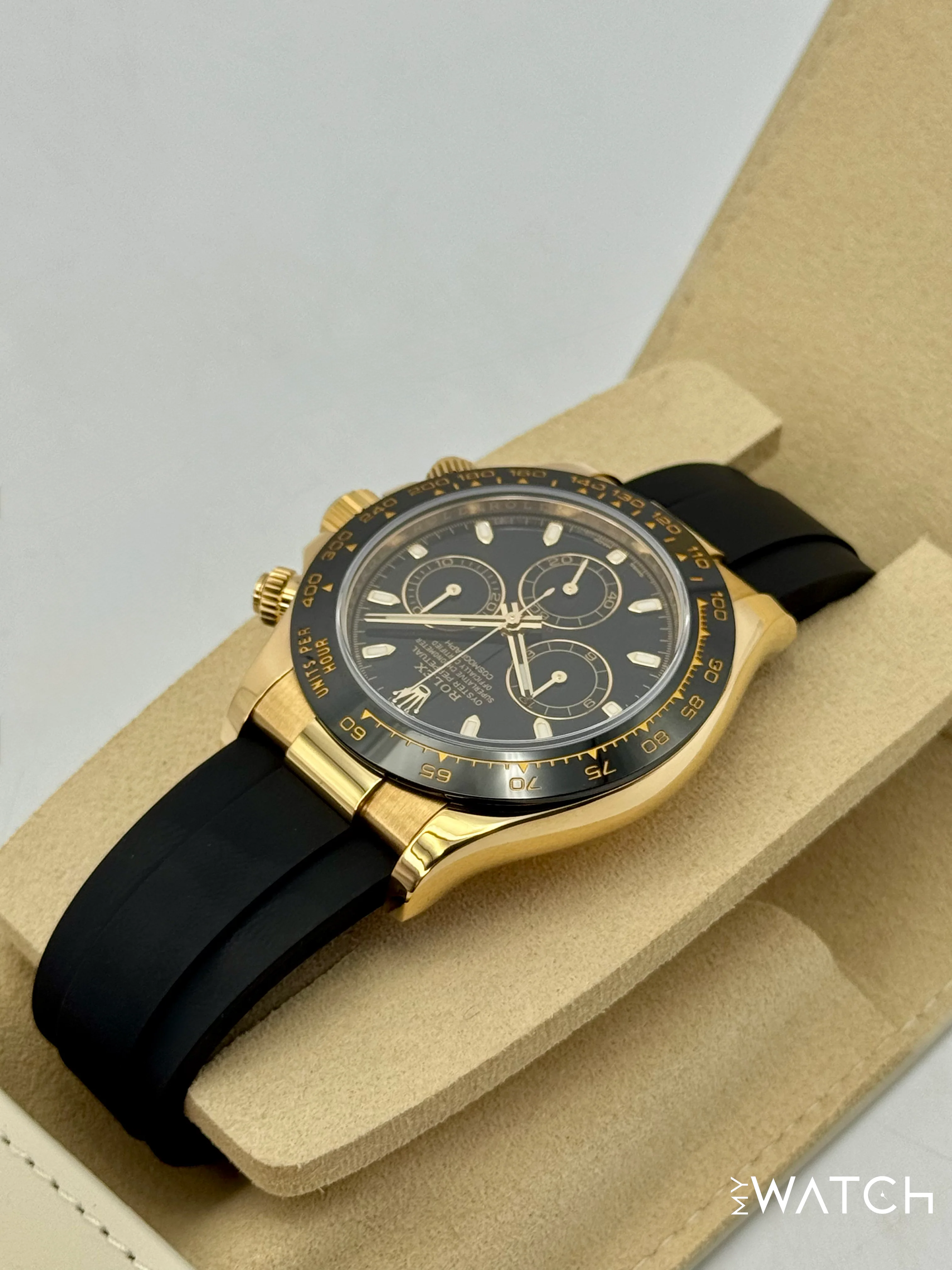 2025 CPO Rolex Daytona 40mm 116518LN Yellow Gold Oysterflex Black Dial (CPO) - Image 5