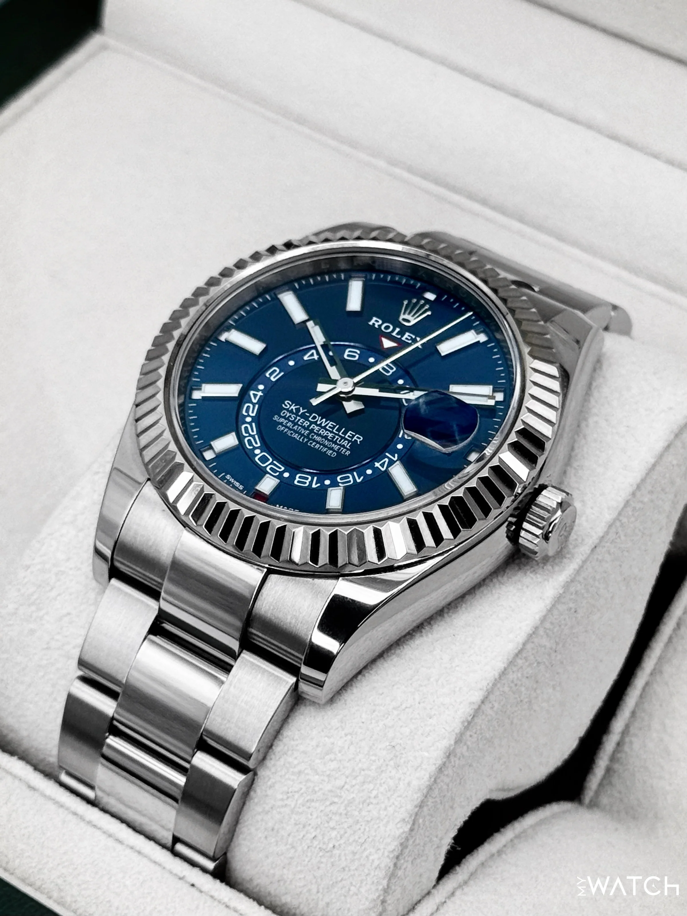 2025 CPO Rolex Sky-Dweller 42mm 326234 Stainless Steel Oyster Blue Dial (CPO) - Image 5