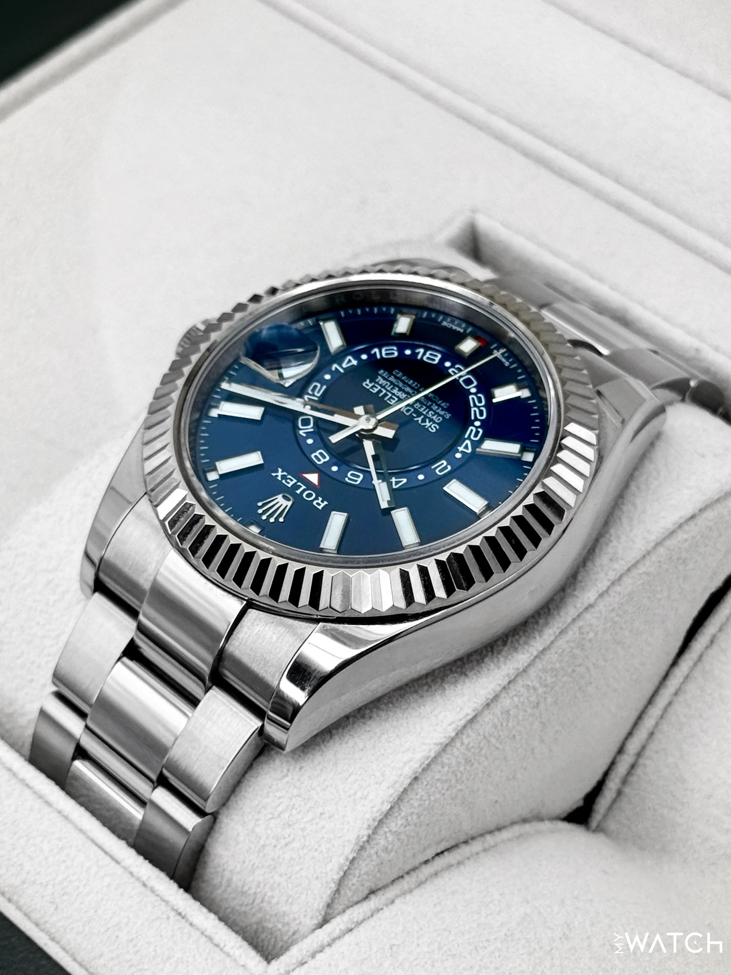 2025 CPO Rolex Sky-Dweller 42mm 326234 Stainless Steel Oyster Blue Dial (CPO) - Image 7