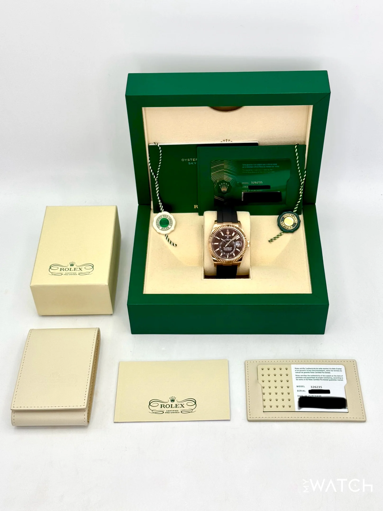 2025 CPO Rolex Sky-Dweller 42mm 326235 Rose Gold Oysterflex Chocolate Dial (CPO) - Image 12