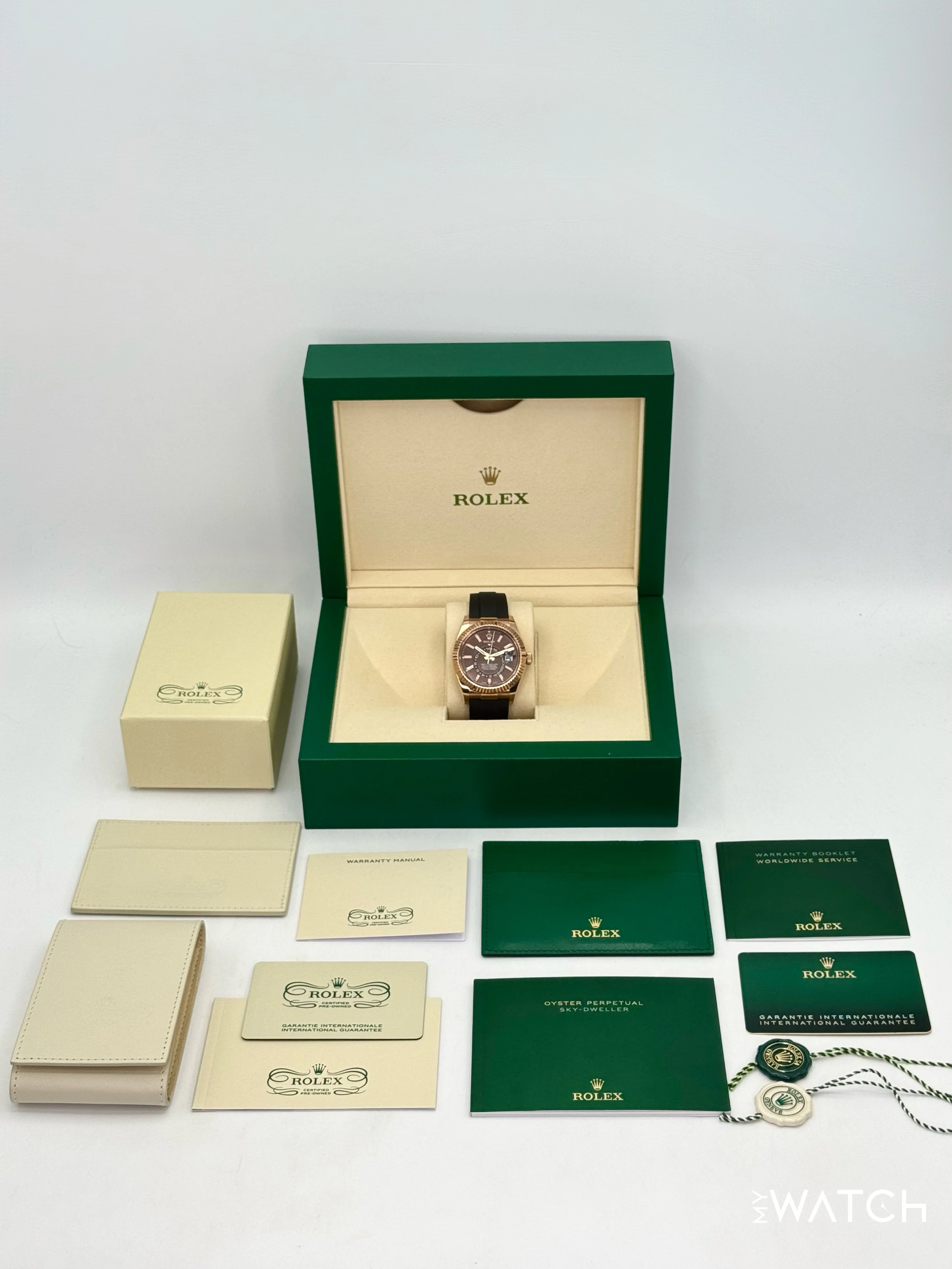 2025 CPO Rolex Sky-Dweller 42mm 326235 Rose Gold Oysterflex Chocolate Dial (CPO) - Image 13