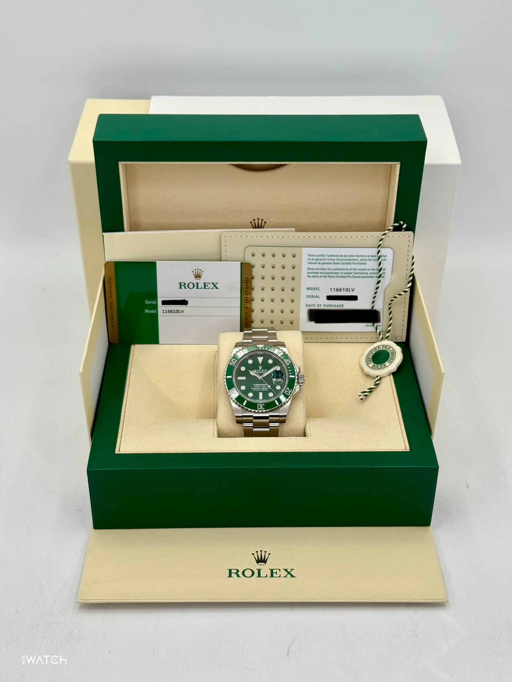 2025 CPO Rolex Submariner “Hulk” 40mm 116610LV Green Dial - Image 9