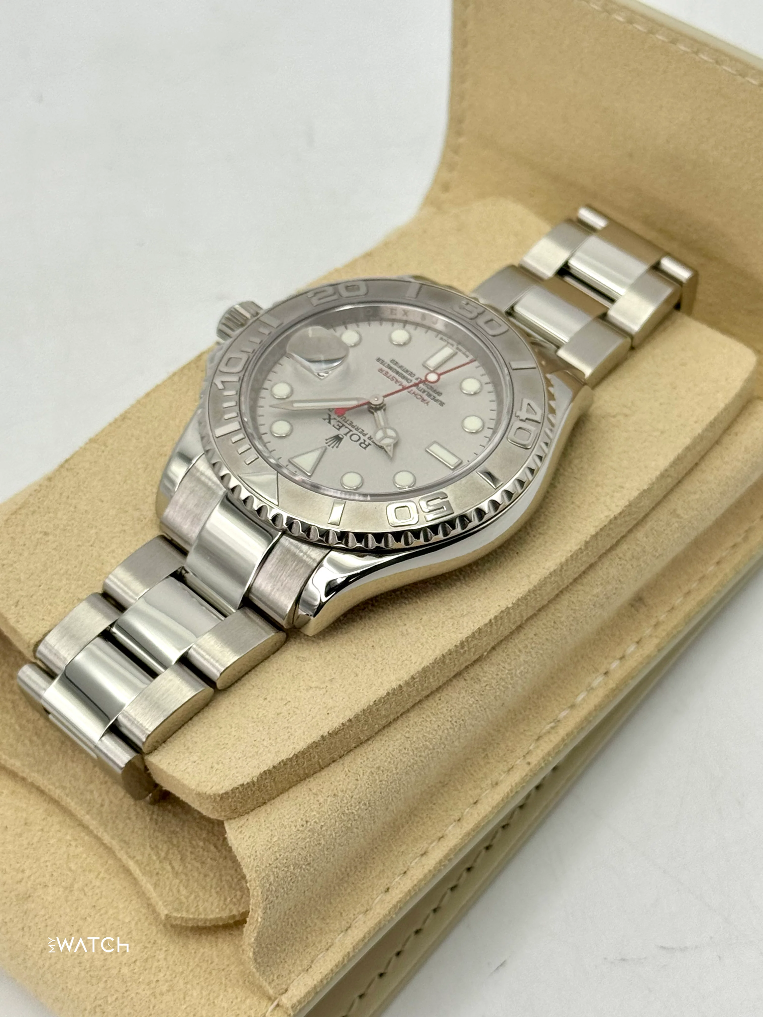 2025 CPO Rolex Yacht-Master 40mm 16622 Platinum Bezel and Dial - Image 7