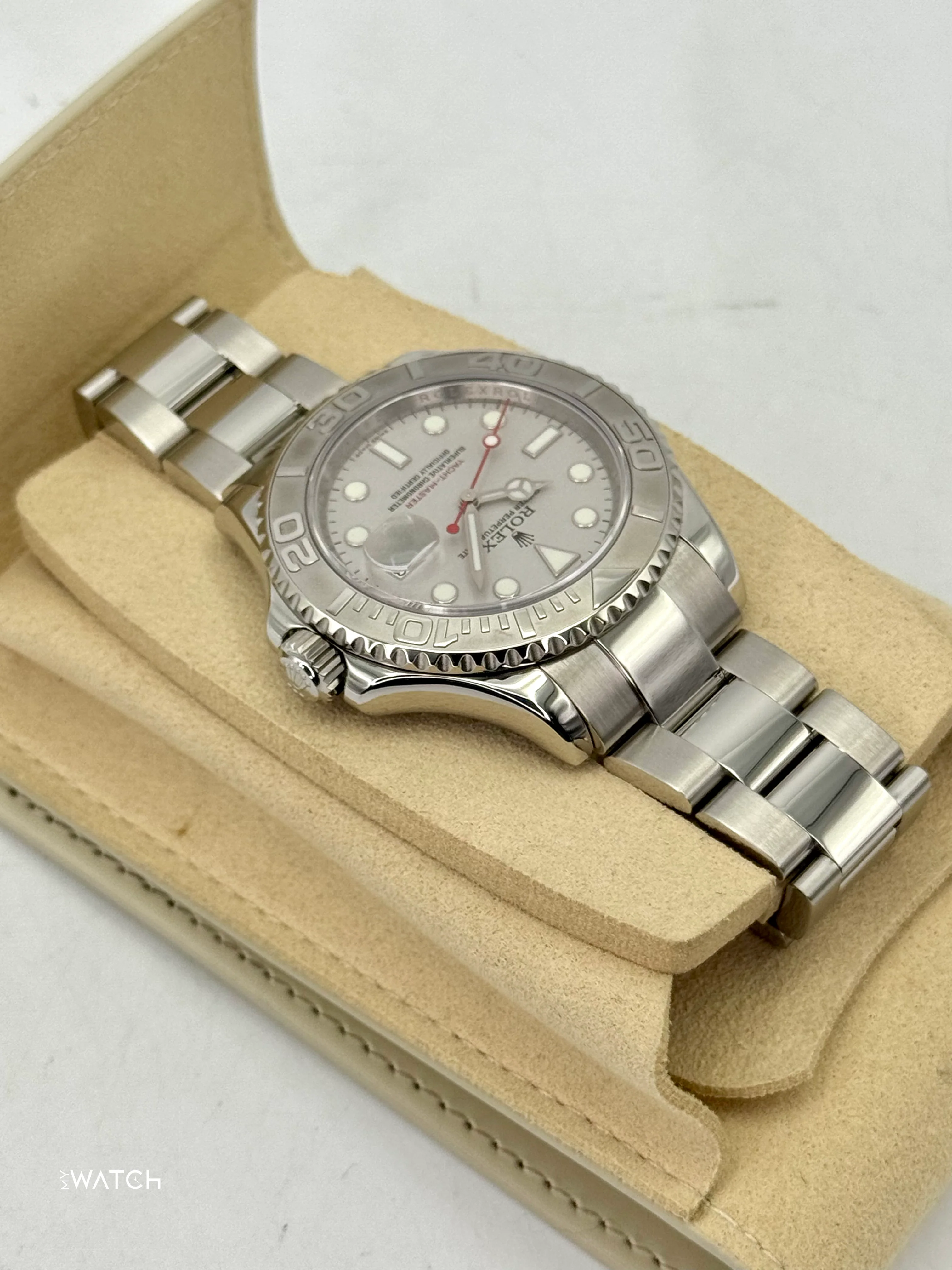 2025 CPO Rolex Yacht-Master 40mm 16622 Platinum Bezel and Dial - Image 8