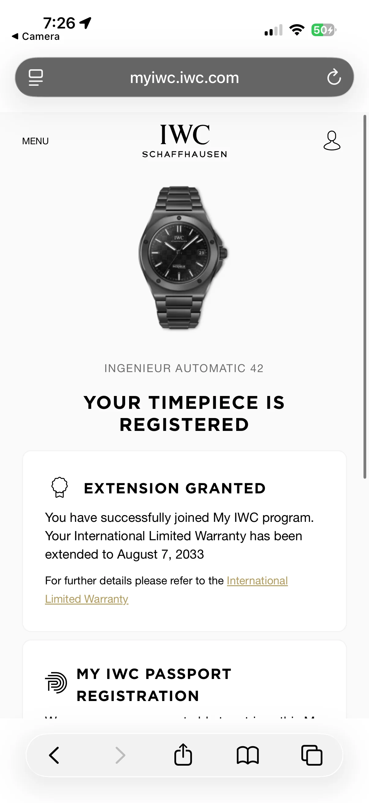 2025 IWC Ingenieur Automatic 42mm IW338903 Ceramic Black Dial - Image 10