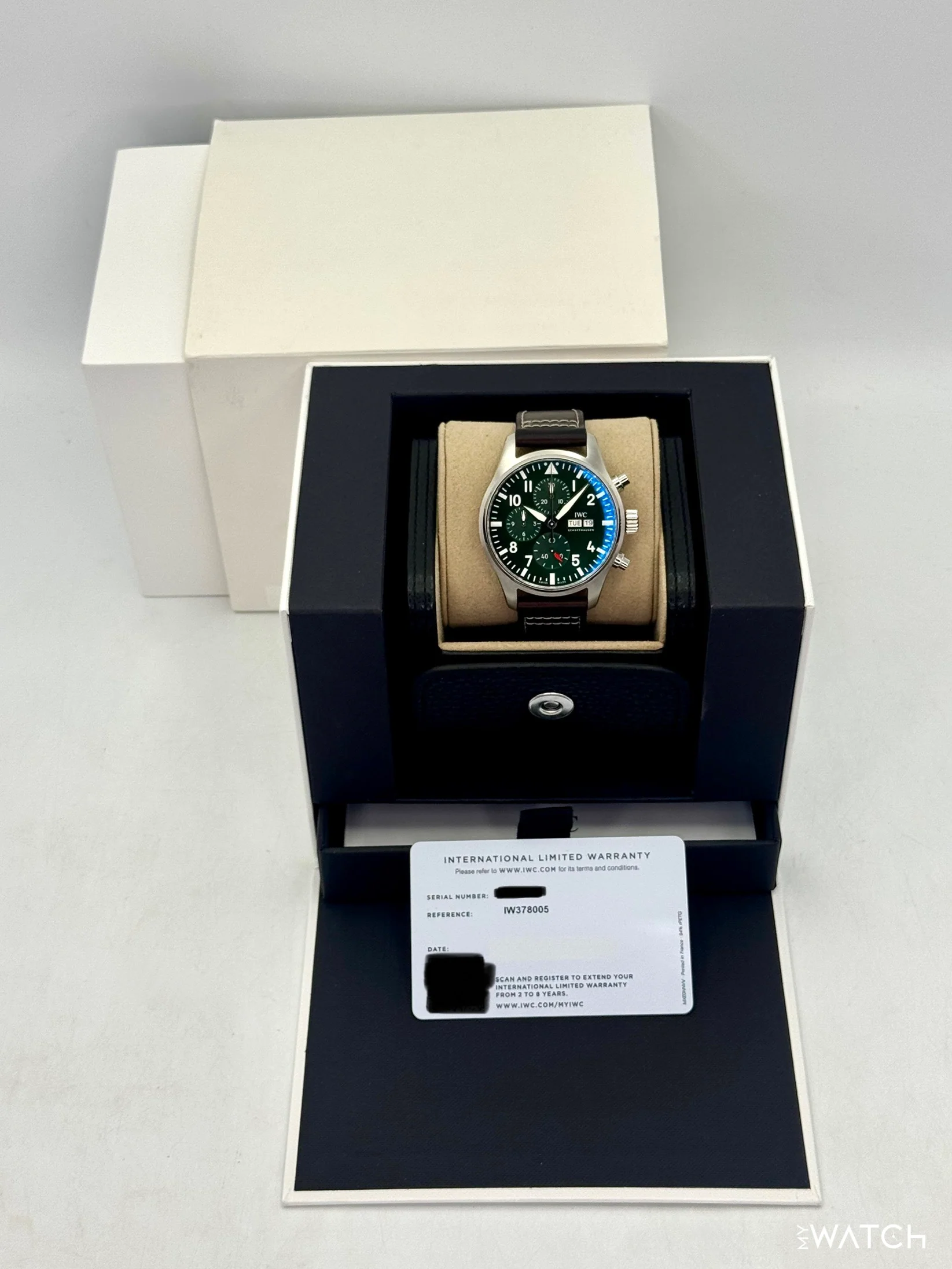 2025 IWC Pilot's Watch Chronograph 43mm IW378005 Stainless Steel Green Dial - Image 11
