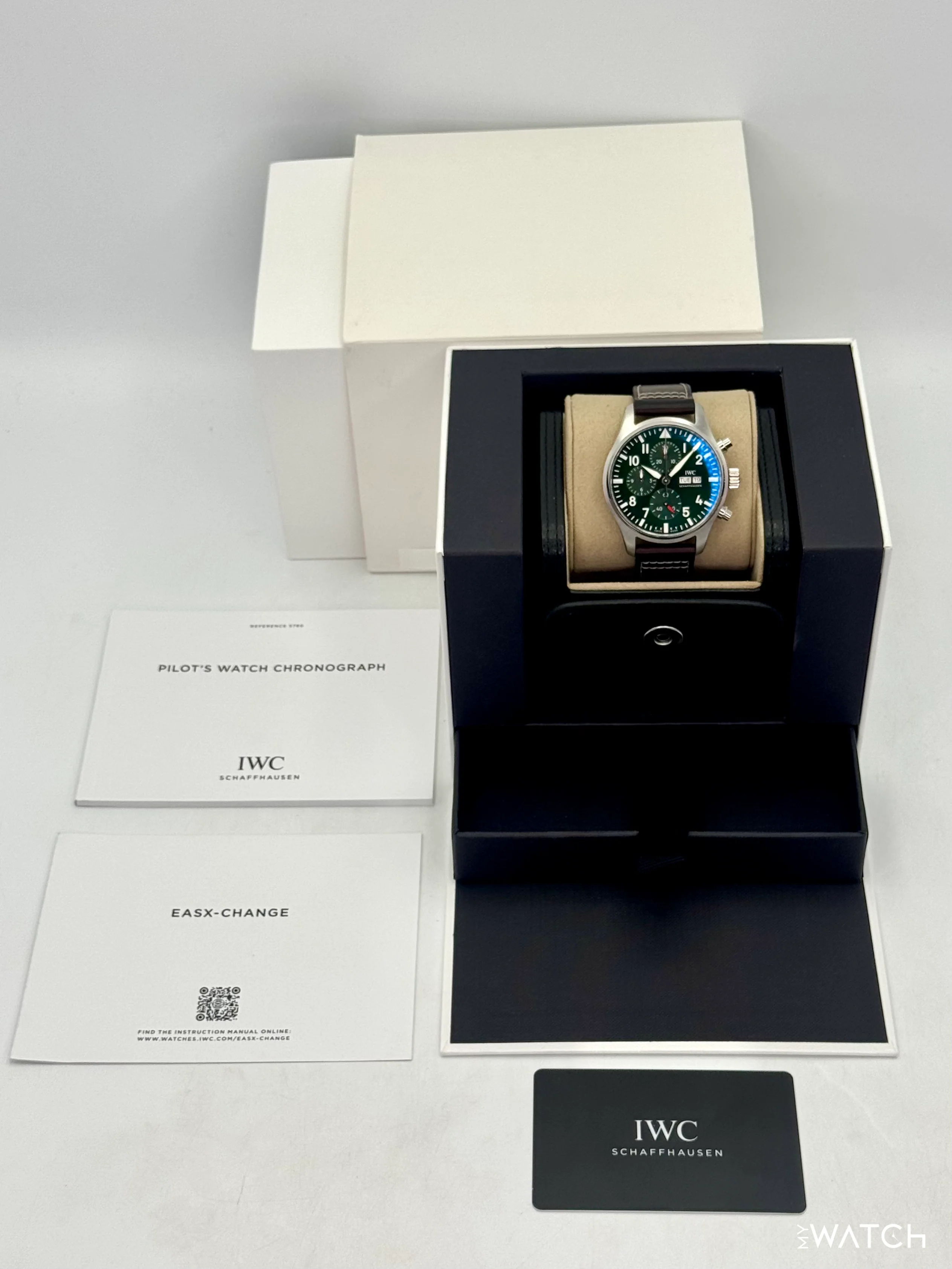 2025 IWC Pilot's Watch Chronograph 43mm IW378005 Stainless Steel Green Dial - Image 12