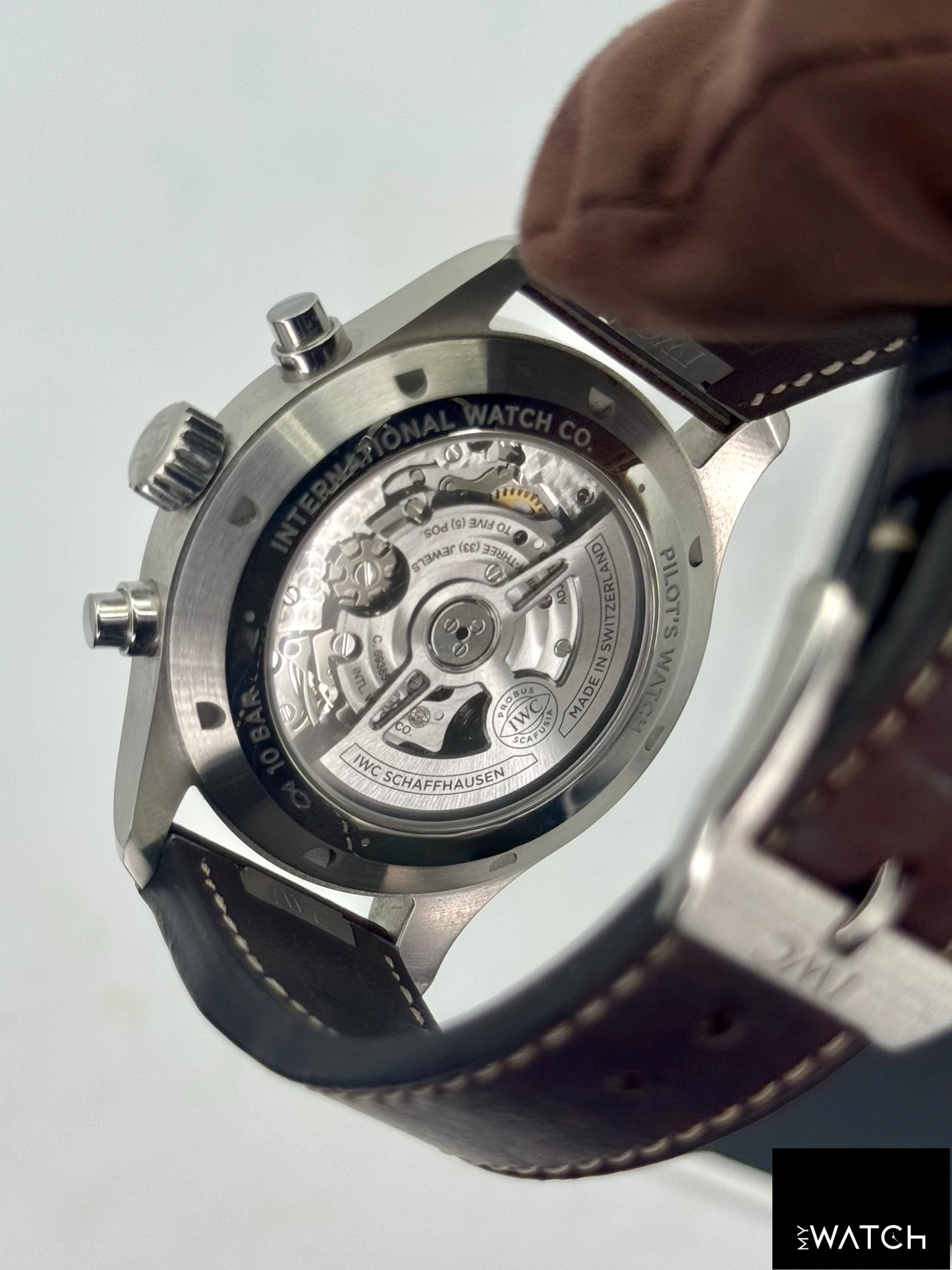 2025 IWC Pilot's Watch Chronograph 43mm IW378005 Stainless Steel Green Dial - Image 9