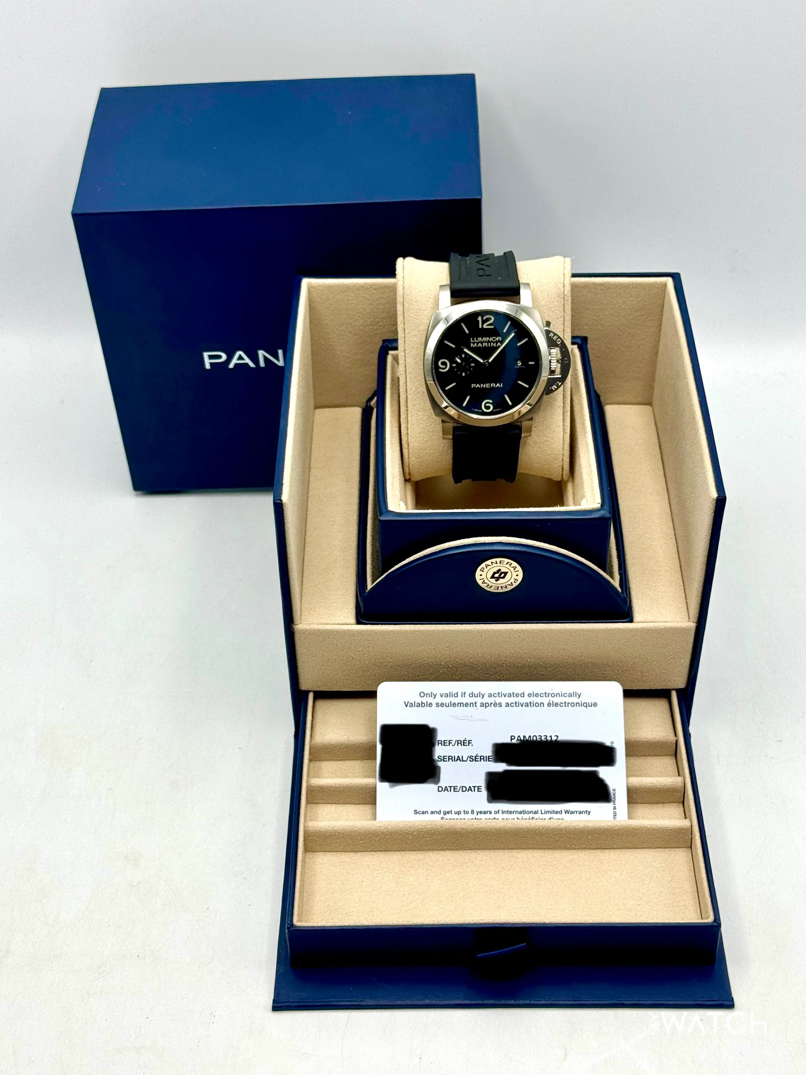 2025 Panerai Luminor Marina 44mm PAM03312 Stainless Steel Black Dial - Image 10