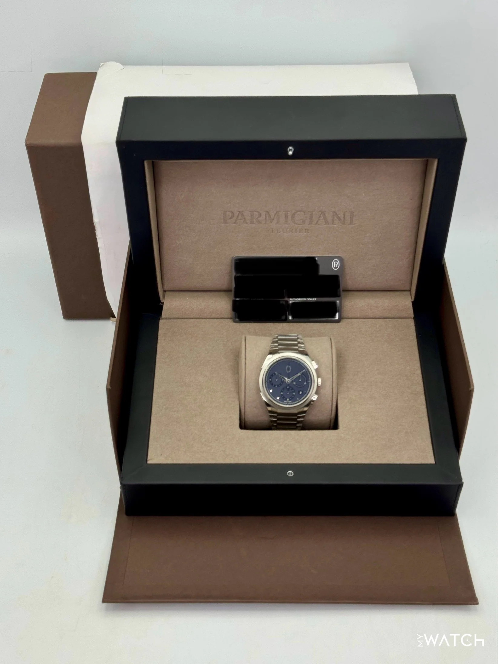 2025 Parmigiani Fleurier Tonda Pf Chronograph 42mm PFC915 Stainless Steel Blue Dial - Image 10