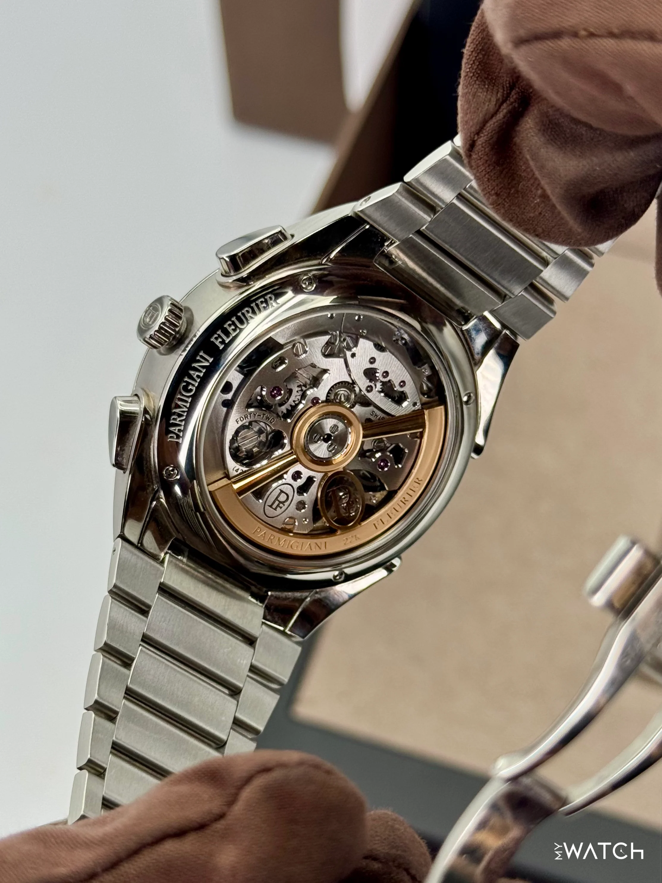 2025 Parmigiani Fleurier Tonda Pf Chronograph 42mm PFC915 Stainless Steel Blue Dial - Image 9