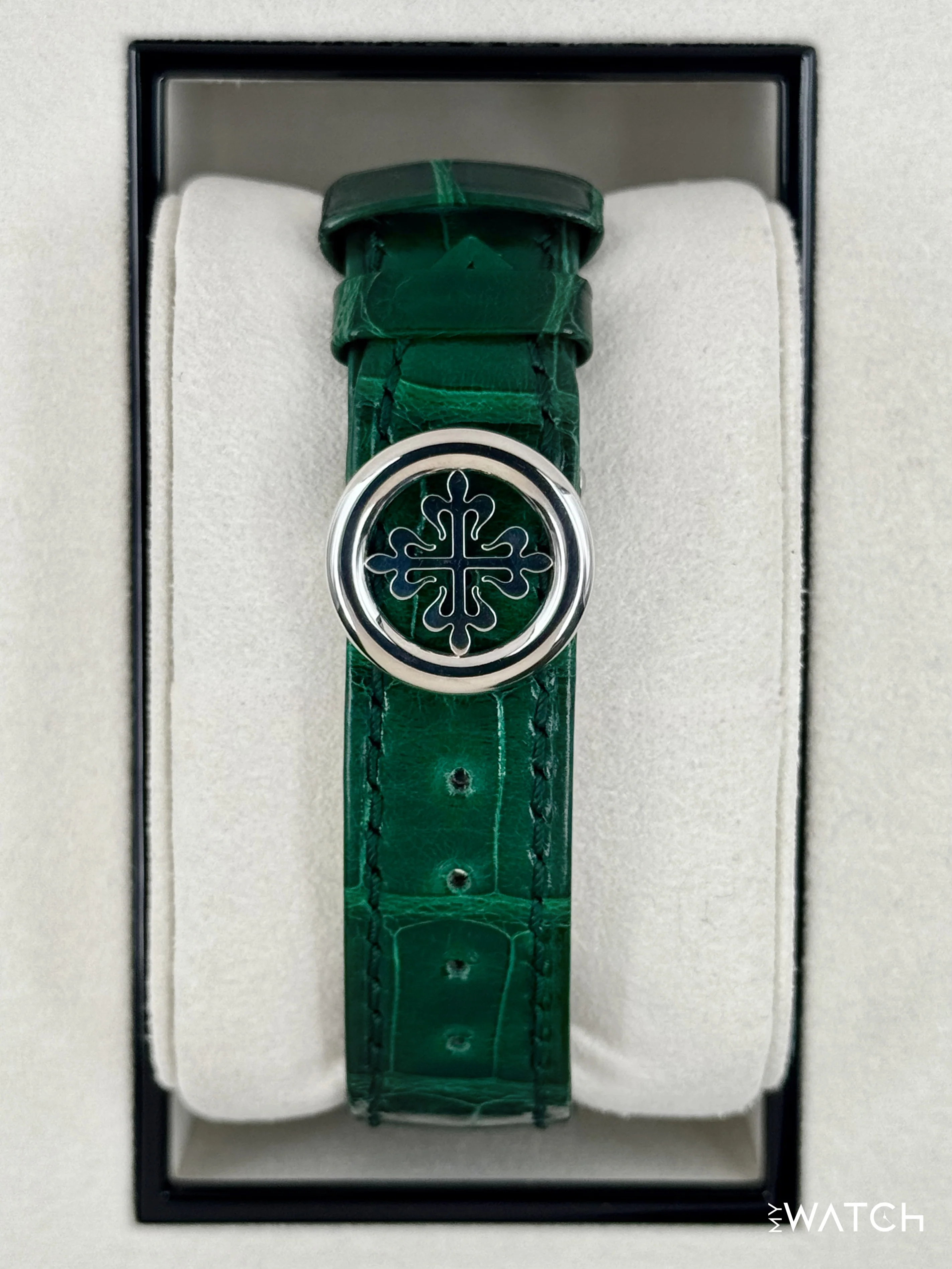 2025 Patek Philippe 5930P World Time Flyback Chronograph Platinum Green Dial - Image 2