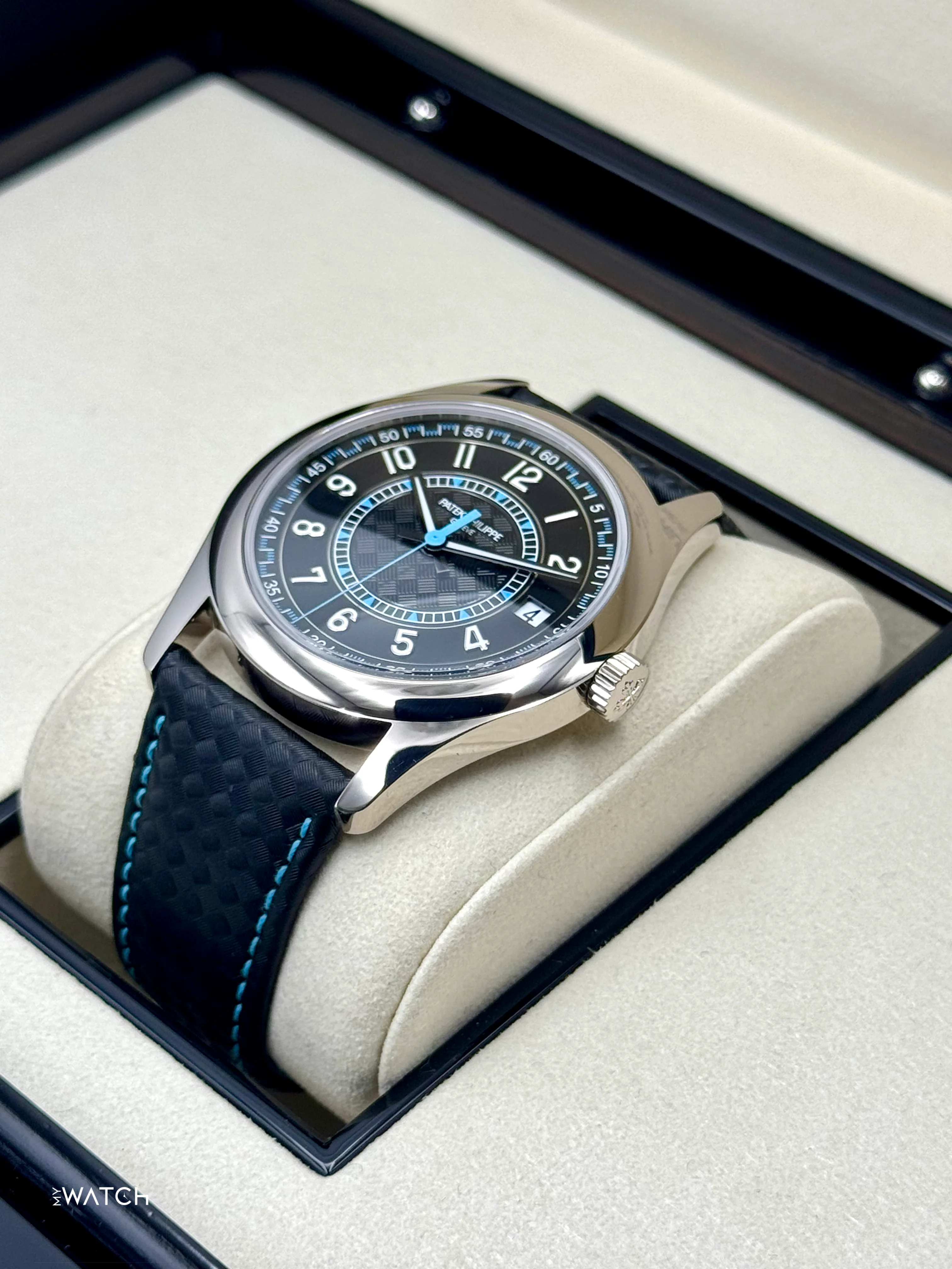 2025 Patek Philippe Calatrava Blue 6007G White Gold Black Dial - Image 6